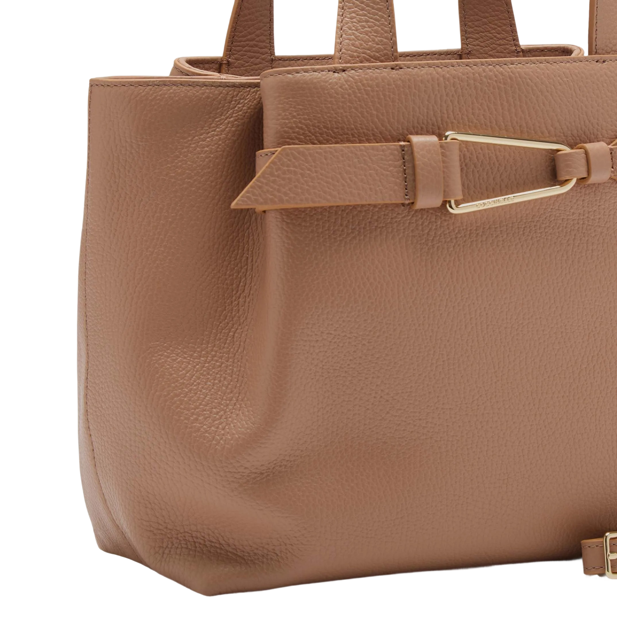 COCCINELLE Borsa Donna a Mano con Tracolla Marrone, In Vera Pelle, Malory Small