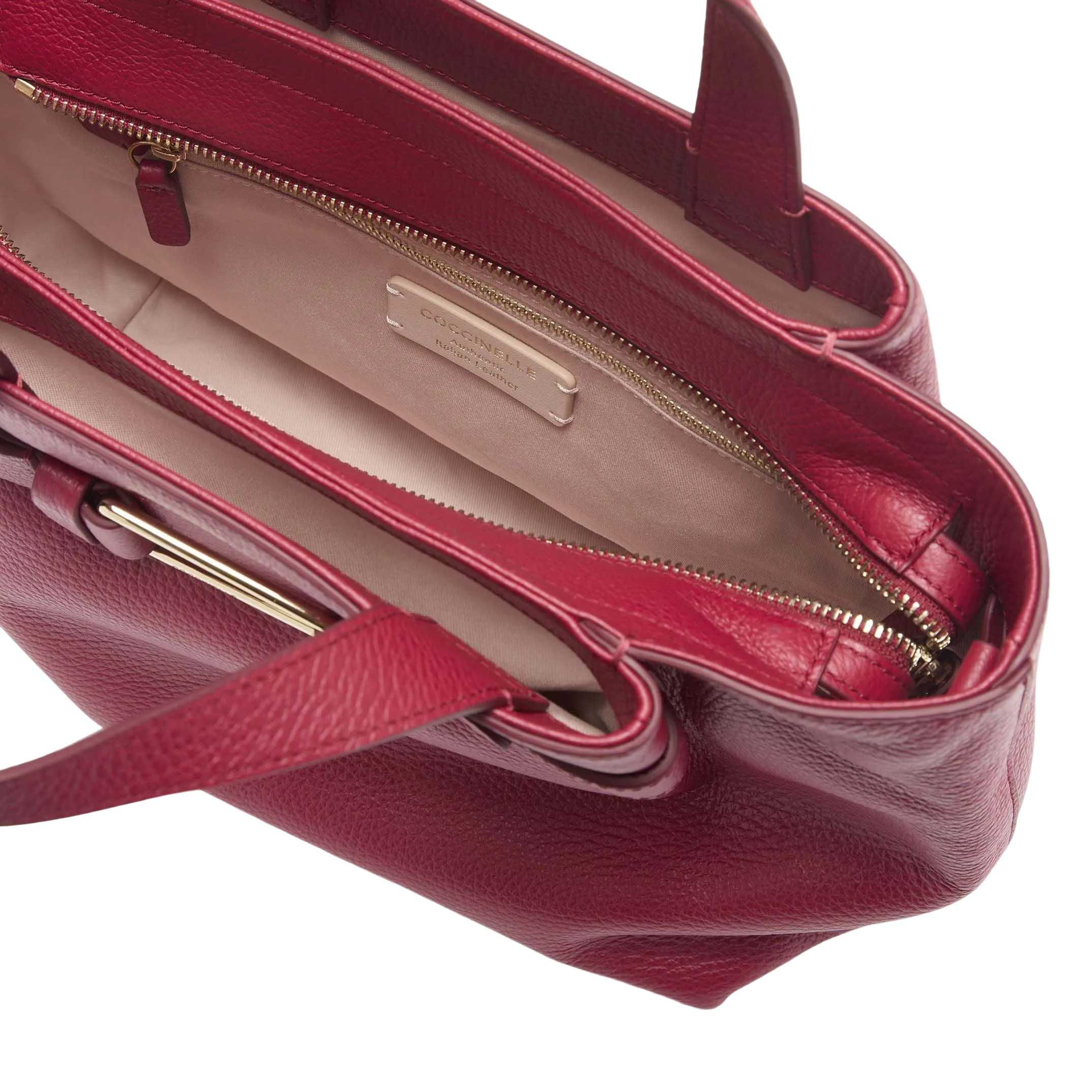 COCCINELLE Borsa Donna a Mano con Tracolla Rossa, In Vera Pelle, Malory Small