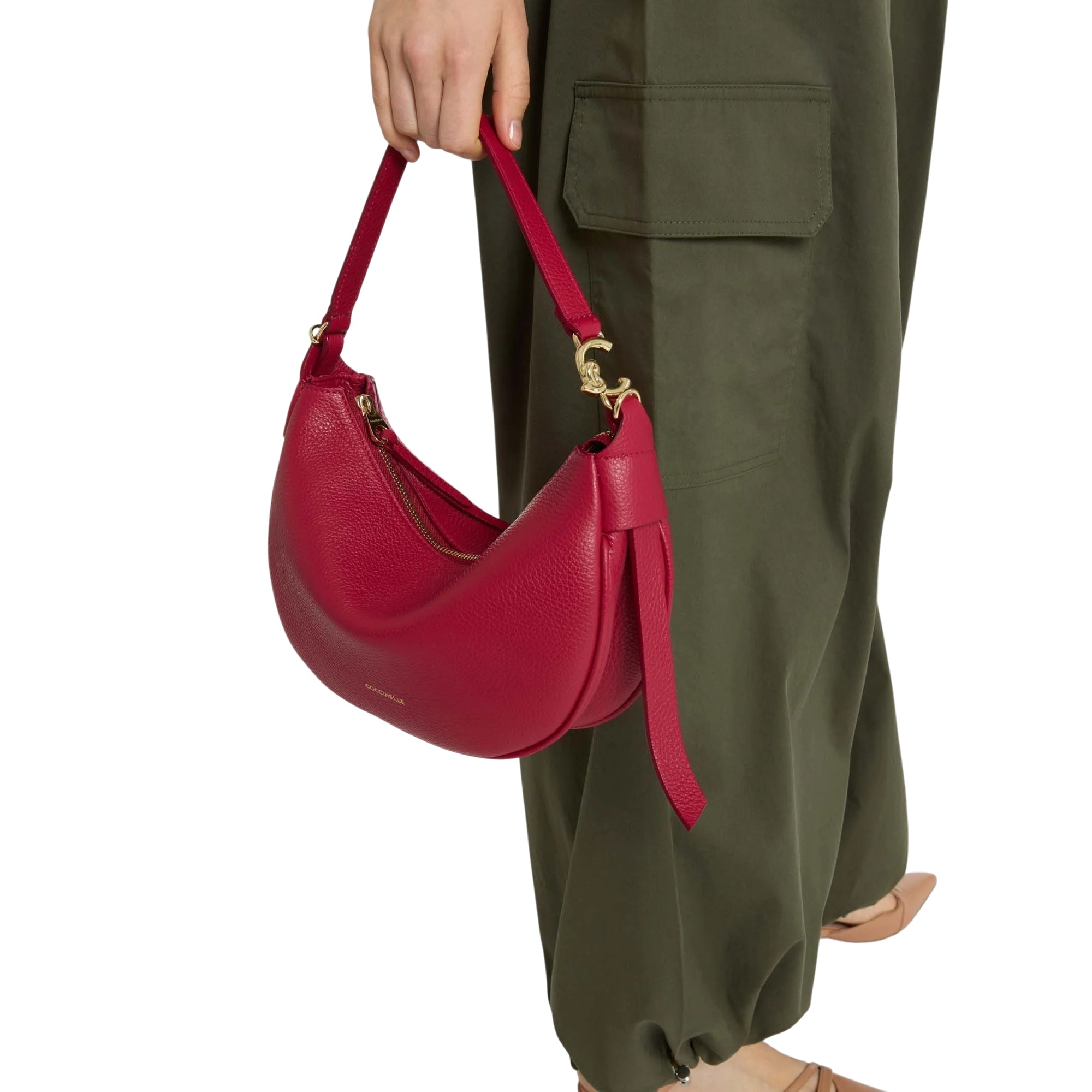 Borsa Donna Coccinelle Nera a Spalla C-Easy in Pelle con Tracolla
