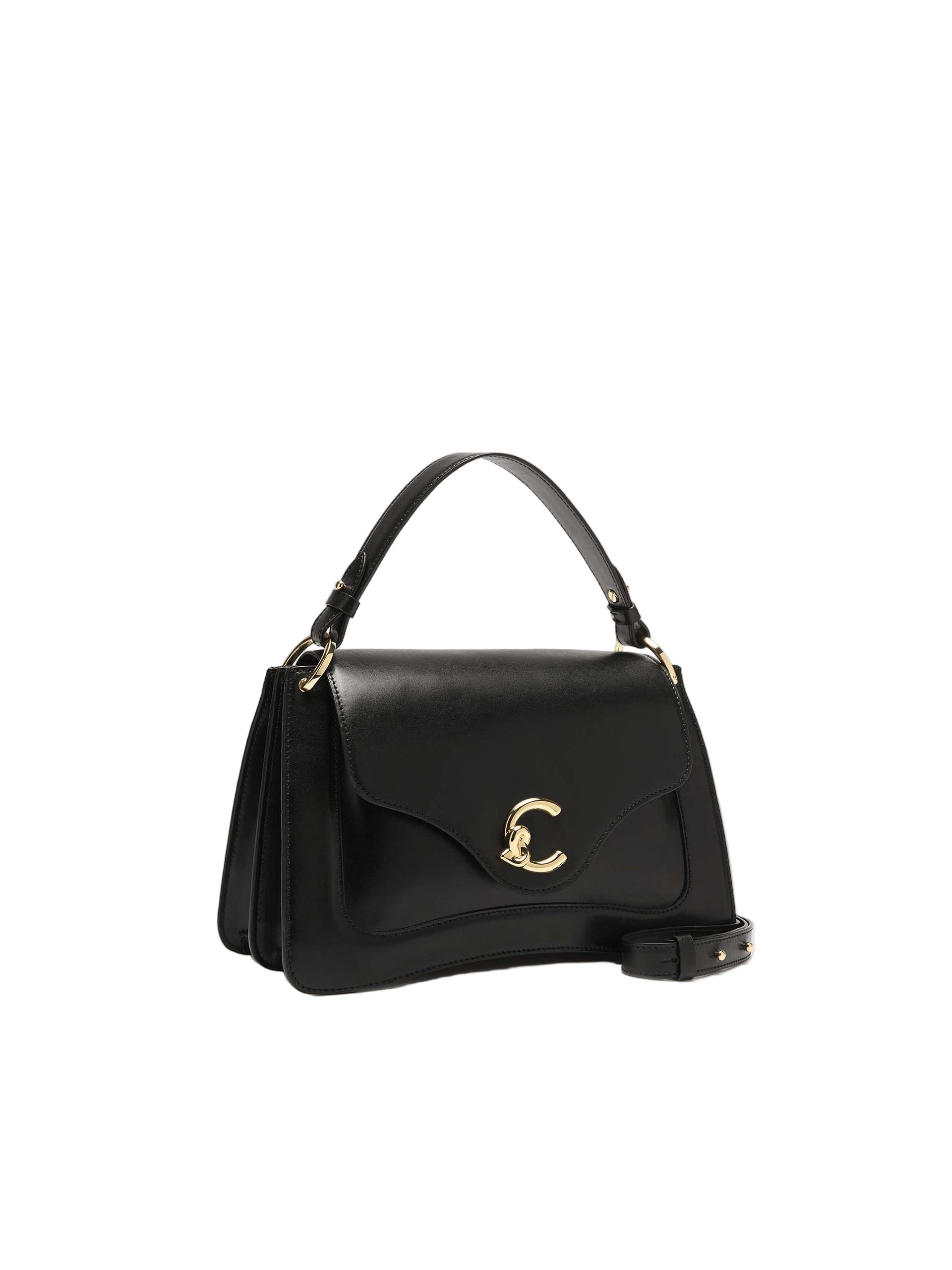 COCCINELLE Borsa Donna Nera C-Me Calf Medium in Vera Pelle