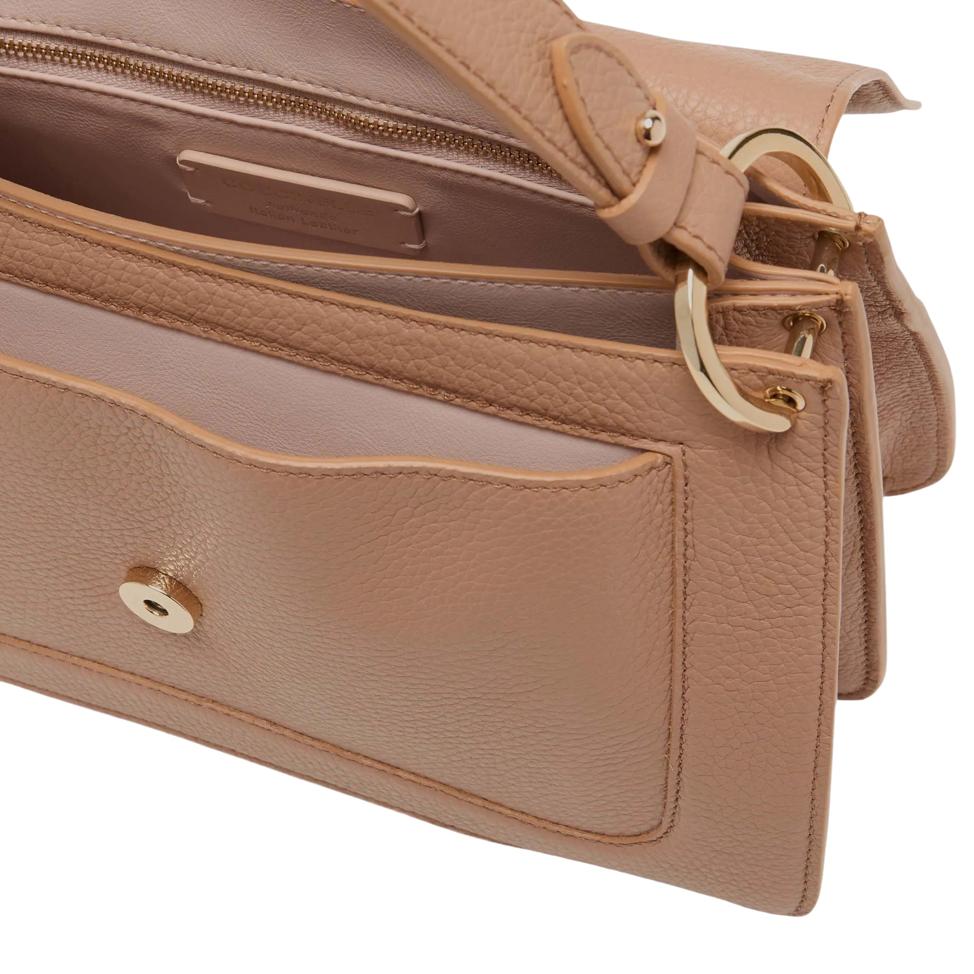 COCCINELLE Borsa Donna a Mano Marrone con Tracolla, In Vera Pelle, C-Me Medium