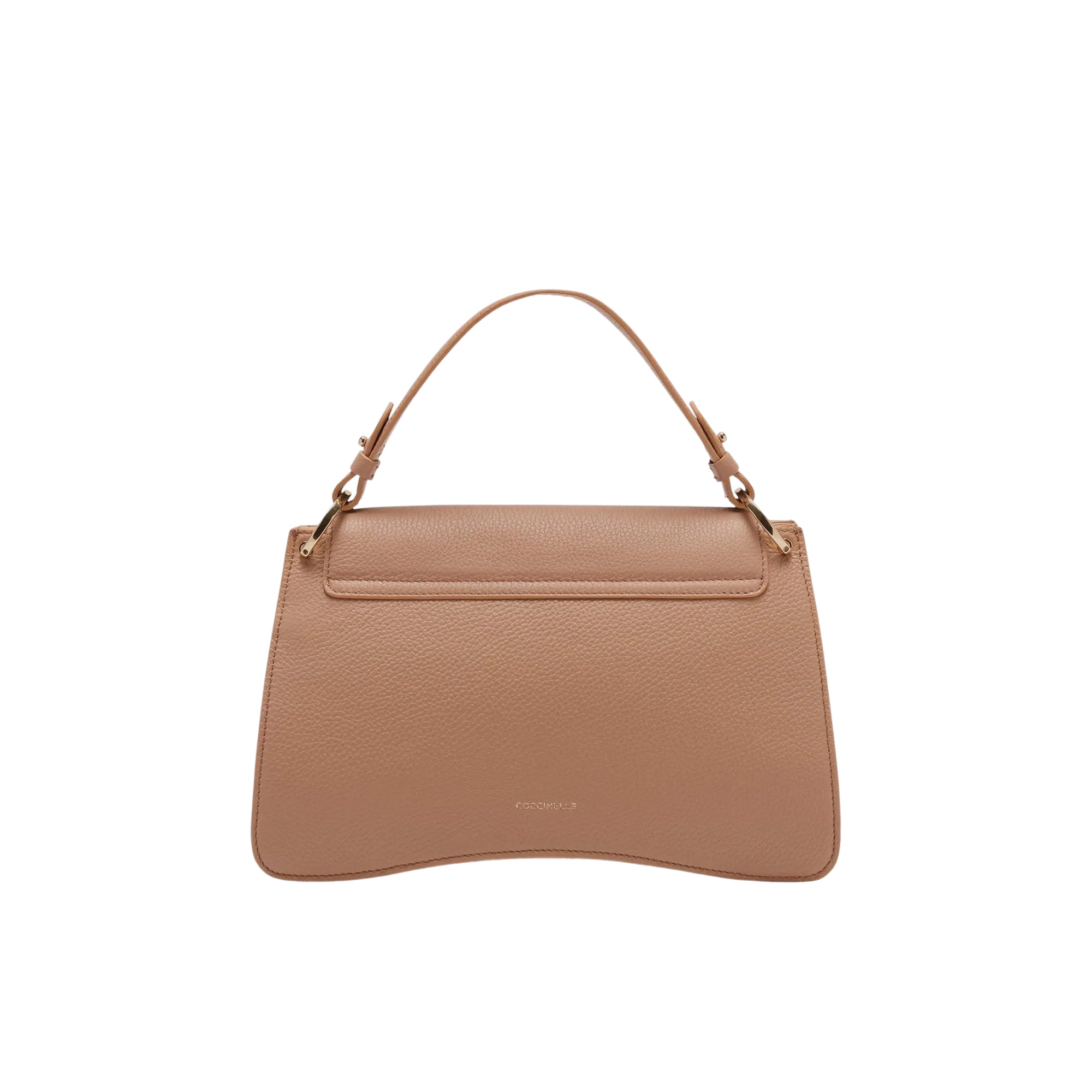 COCCINELLE Borsa Donna a Mano Marrone con Tracolla, In Vera Pelle, C-Me Medium