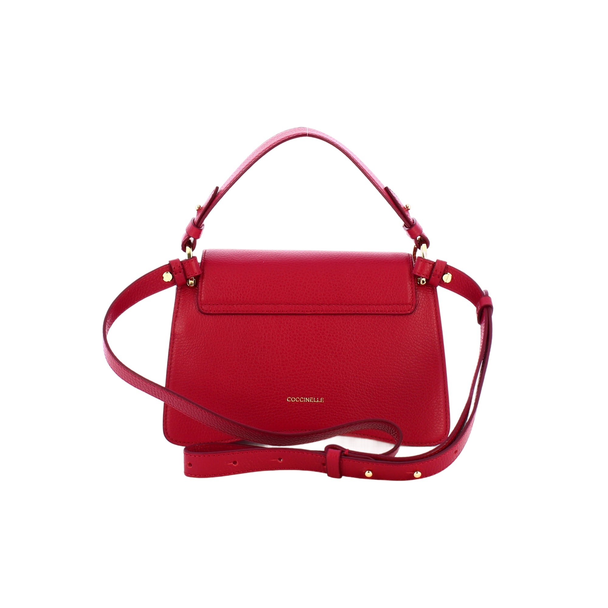 COCCINELLE, Borsa Donna a Mano Rossa con Tracolla, In Vera Pelle, C-Me Small