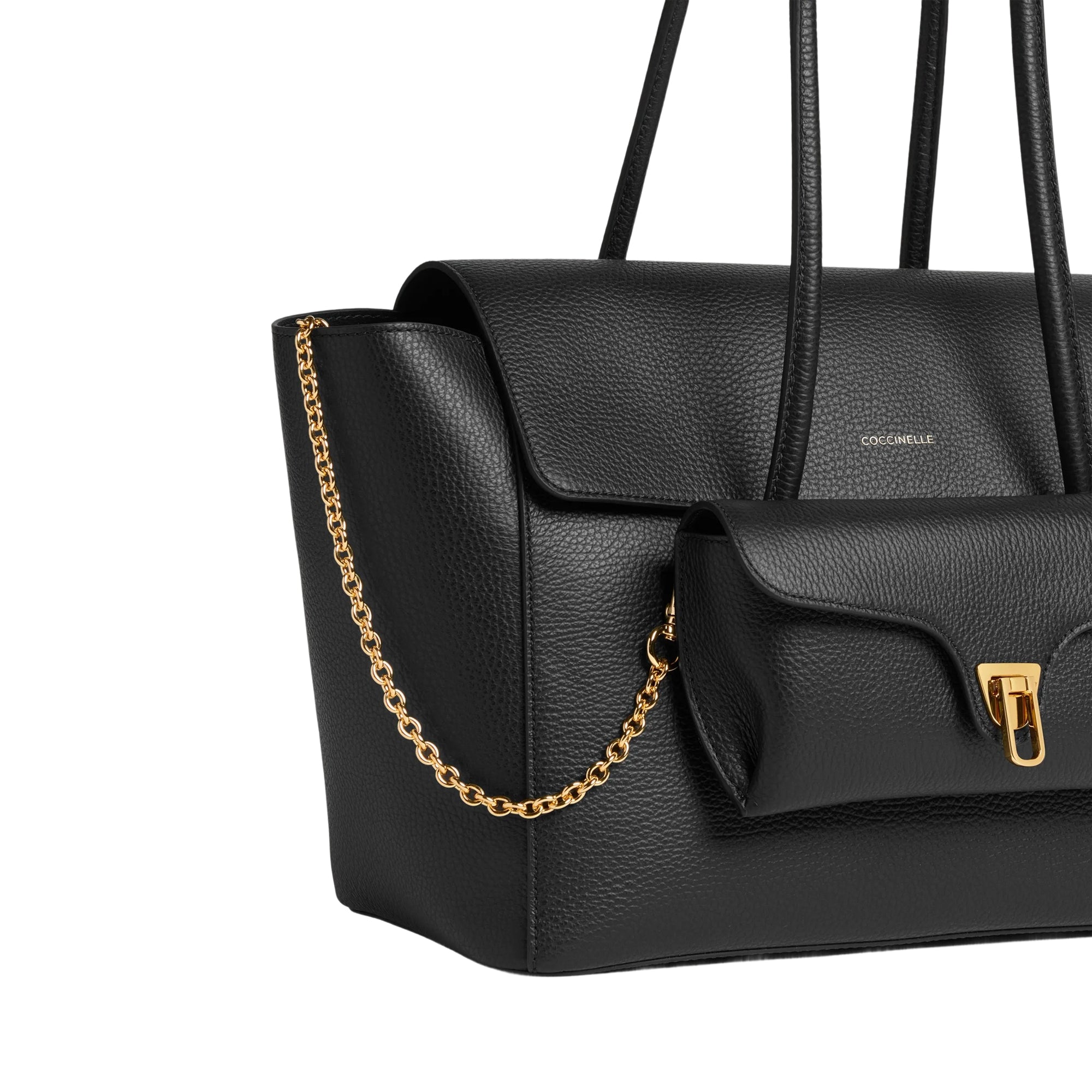 COCCINELLE Borsa Donna Nera Double Beat in Vera Pelle