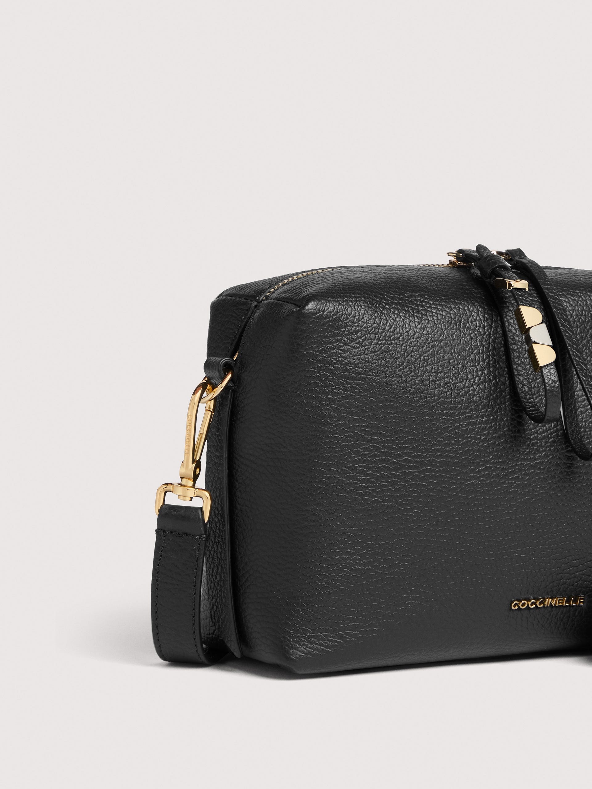 Coccinelle Borsa a Tracolla Pelle Donna Nera Logo Borse nero - vista 5