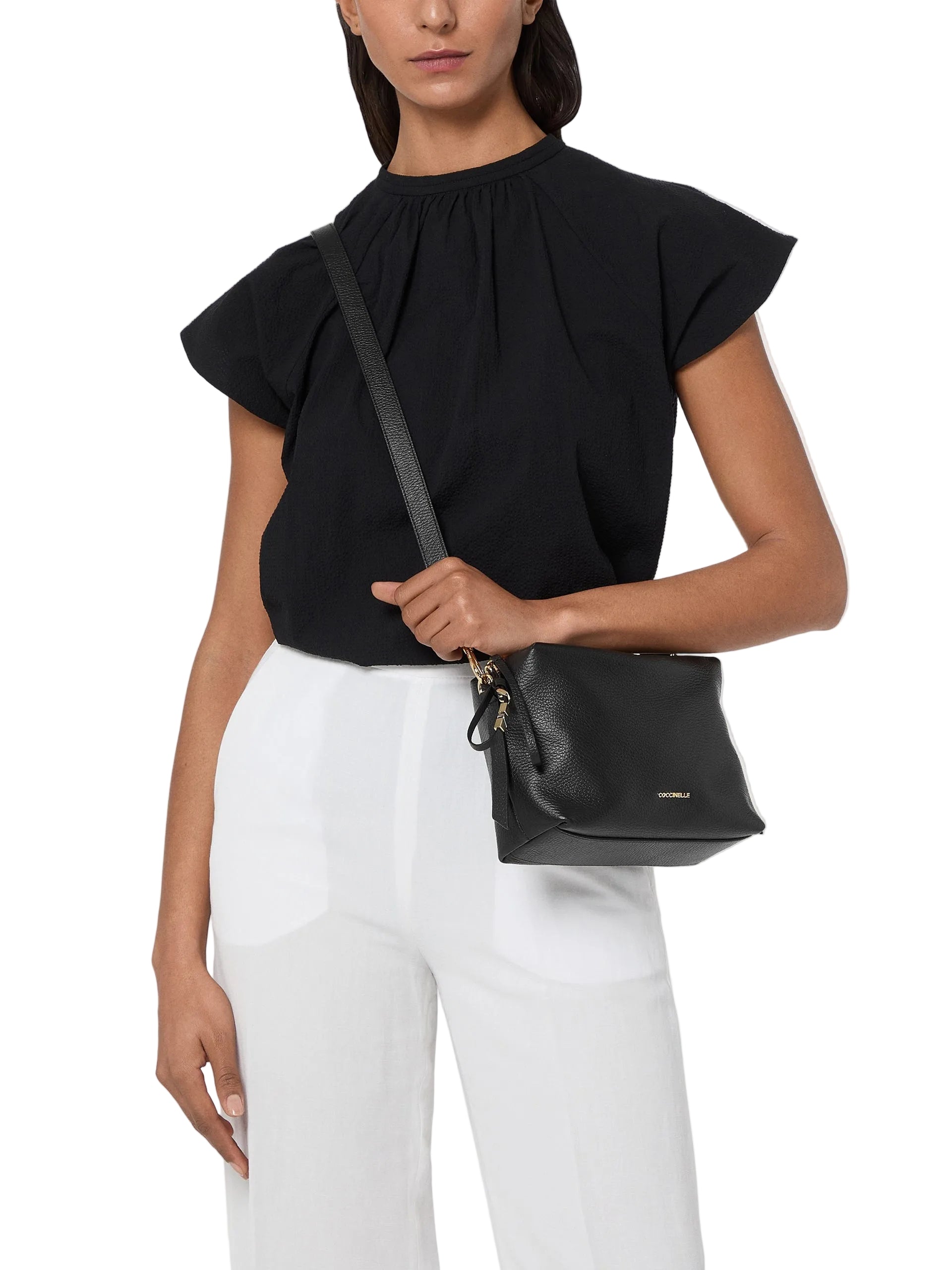 Coccinelle Borsa a Tracolla Pelle Donna Verde Logo Borse - vista 2