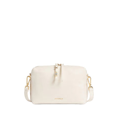 Coccinelle Τσάντα Χιαστί Βάση Γυναικεία Λευκή Λογότυπο