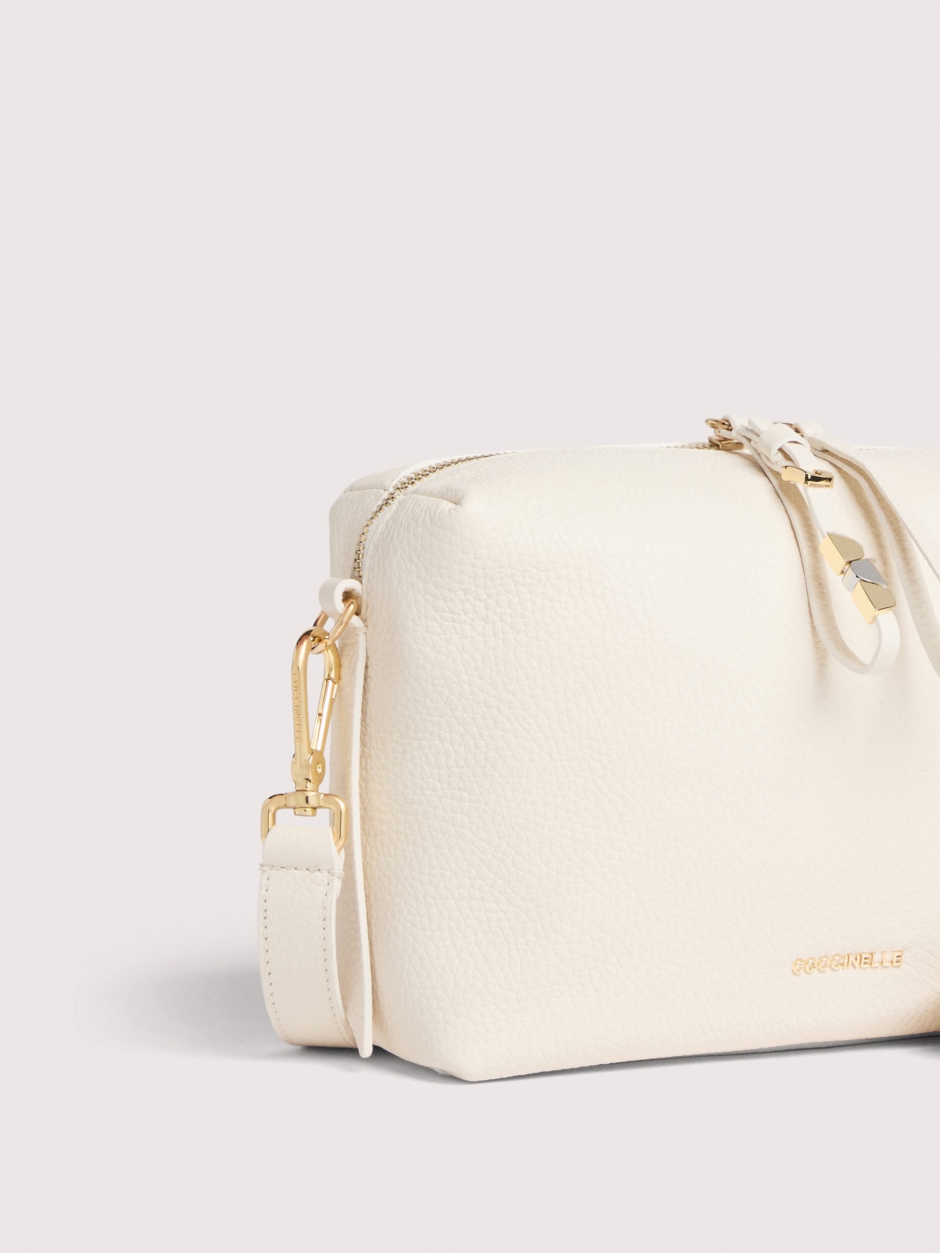 Coccinelle Borsa a Tracolla Pelle Donna Bianca Logo Borse bianco - vista 5