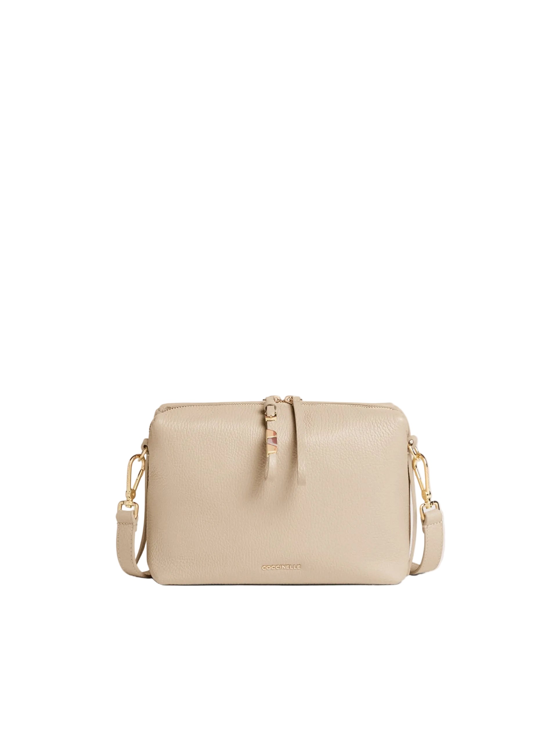 Coccinelle Borsa a Tracolla Pelle Donna Beige Logo Borse - foto prodotto