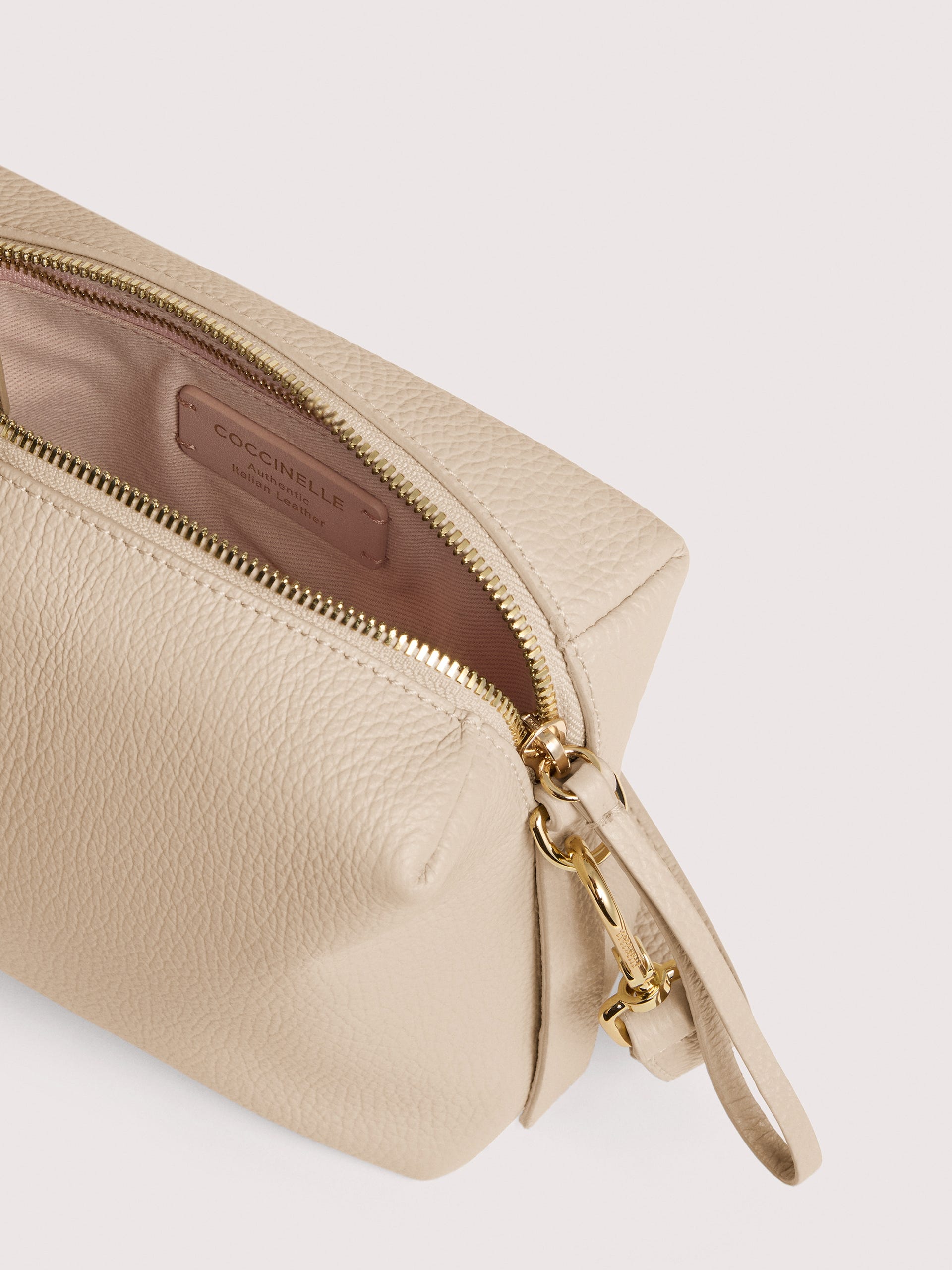 Coccinelle Borsa a Tracolla Pelle Donna Beige Logo Borse - vista 4