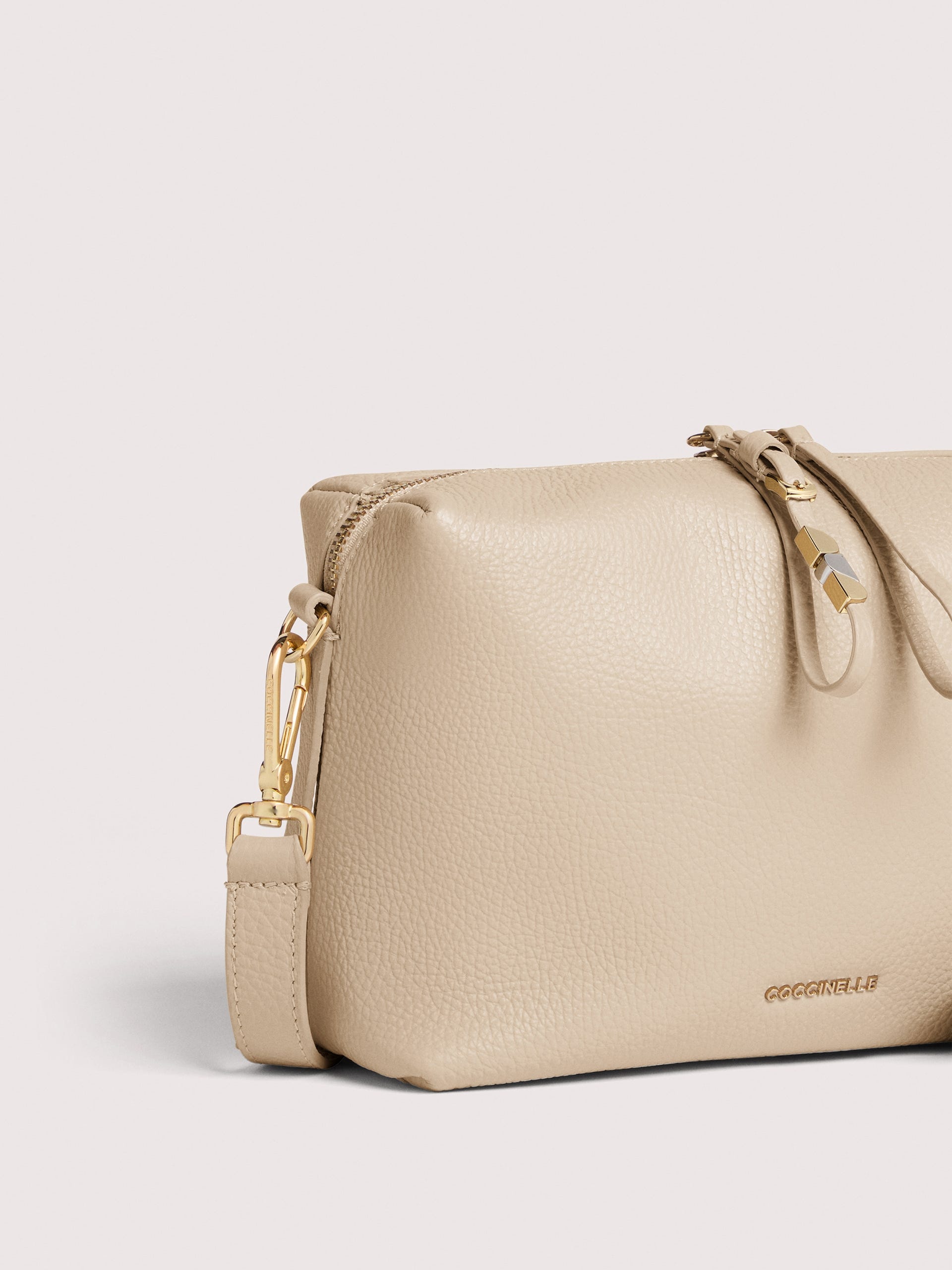 Coccinelle Borsa a Tracolla Pelle Donna Beige Logo Borse - vista 5