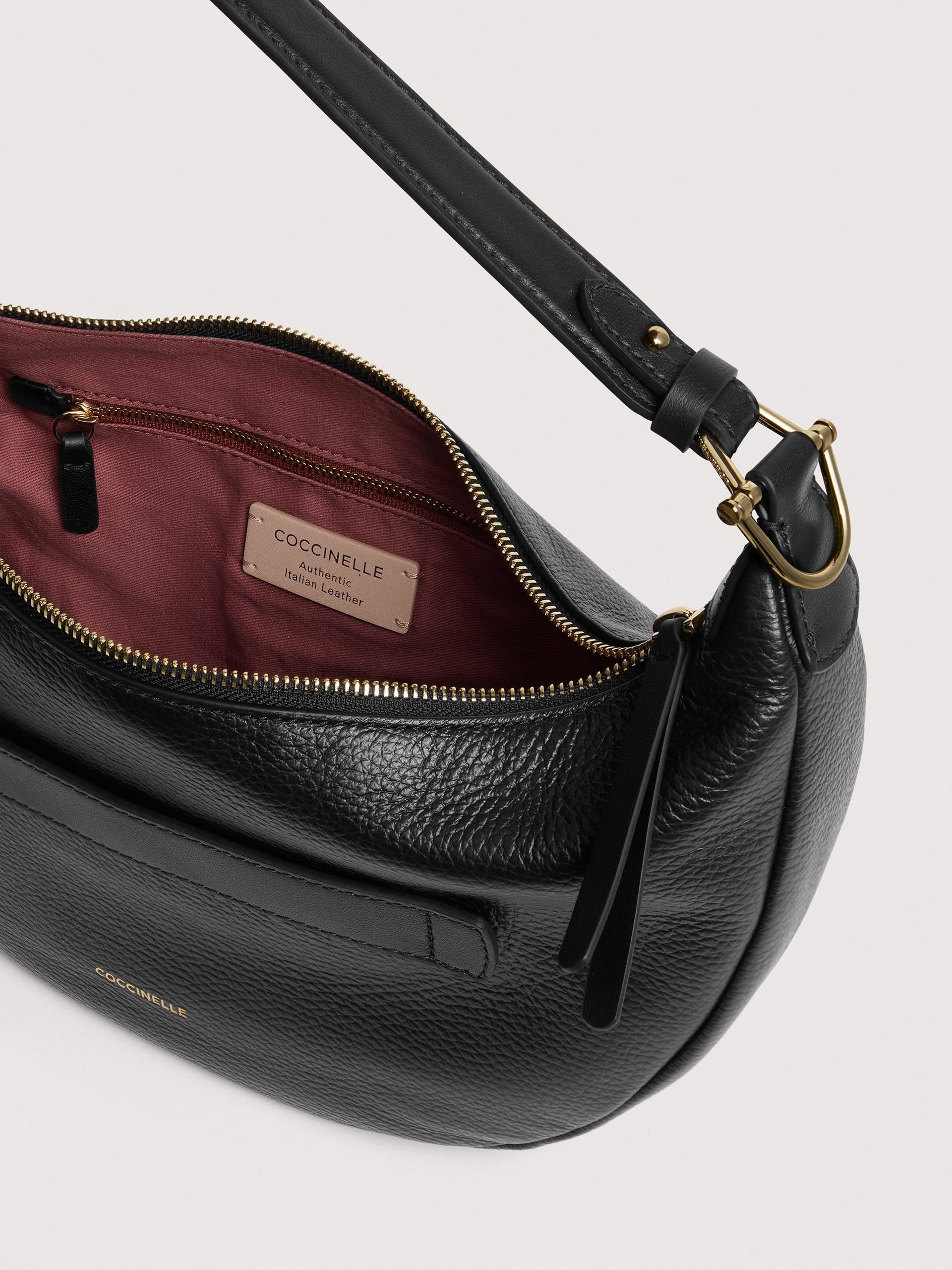 Coccinelle Borsa a Tracolla Pelle Donna Nera Chiusura con Zip Borse nero - vista 4
