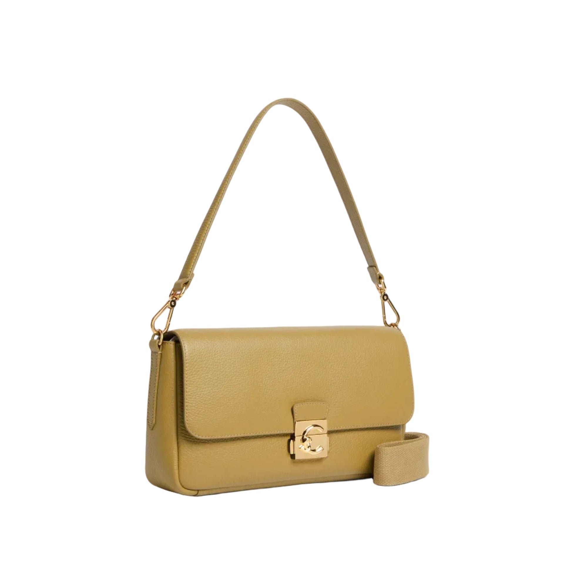 Coccinelle Borsa a Tracolla Pelle Donna Verde Logo