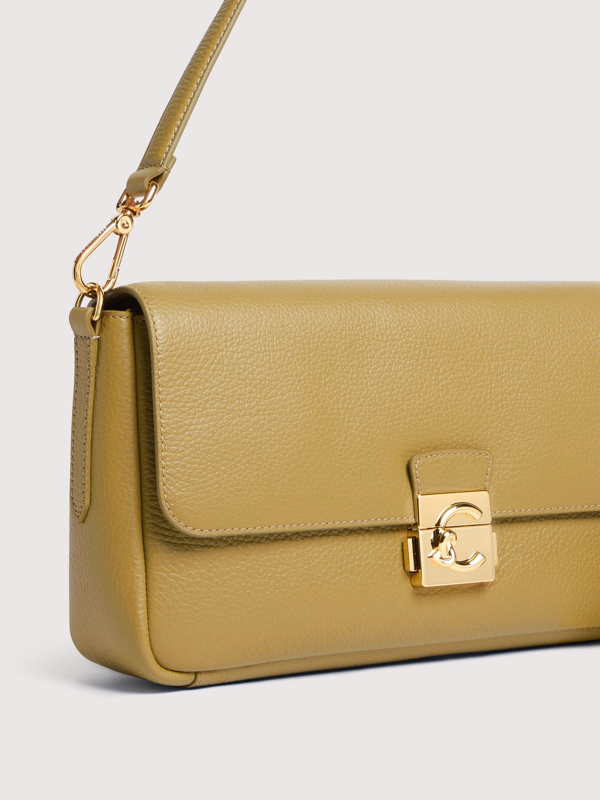 Coccinelle Borsa a Tracolla Pelle Donna Verde Logo