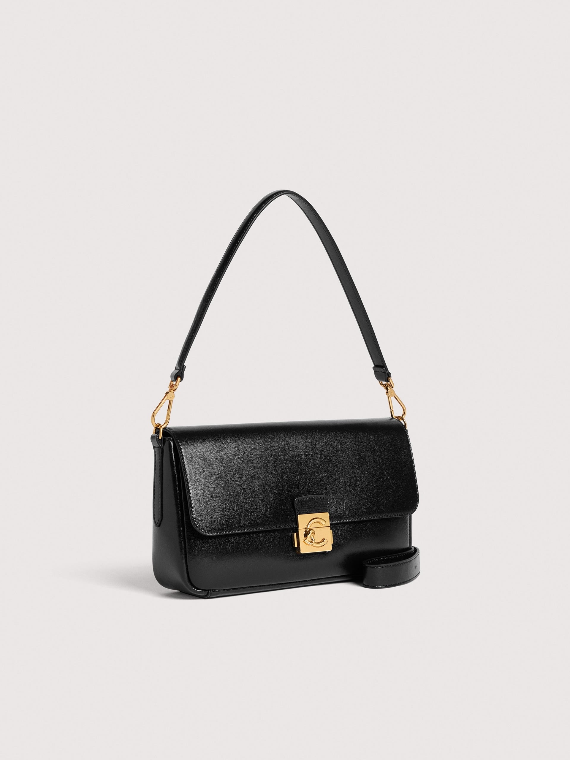 Coccinelle Borsa a Tracolla Pelle Donna Nera Logo Borse nero - vista 4