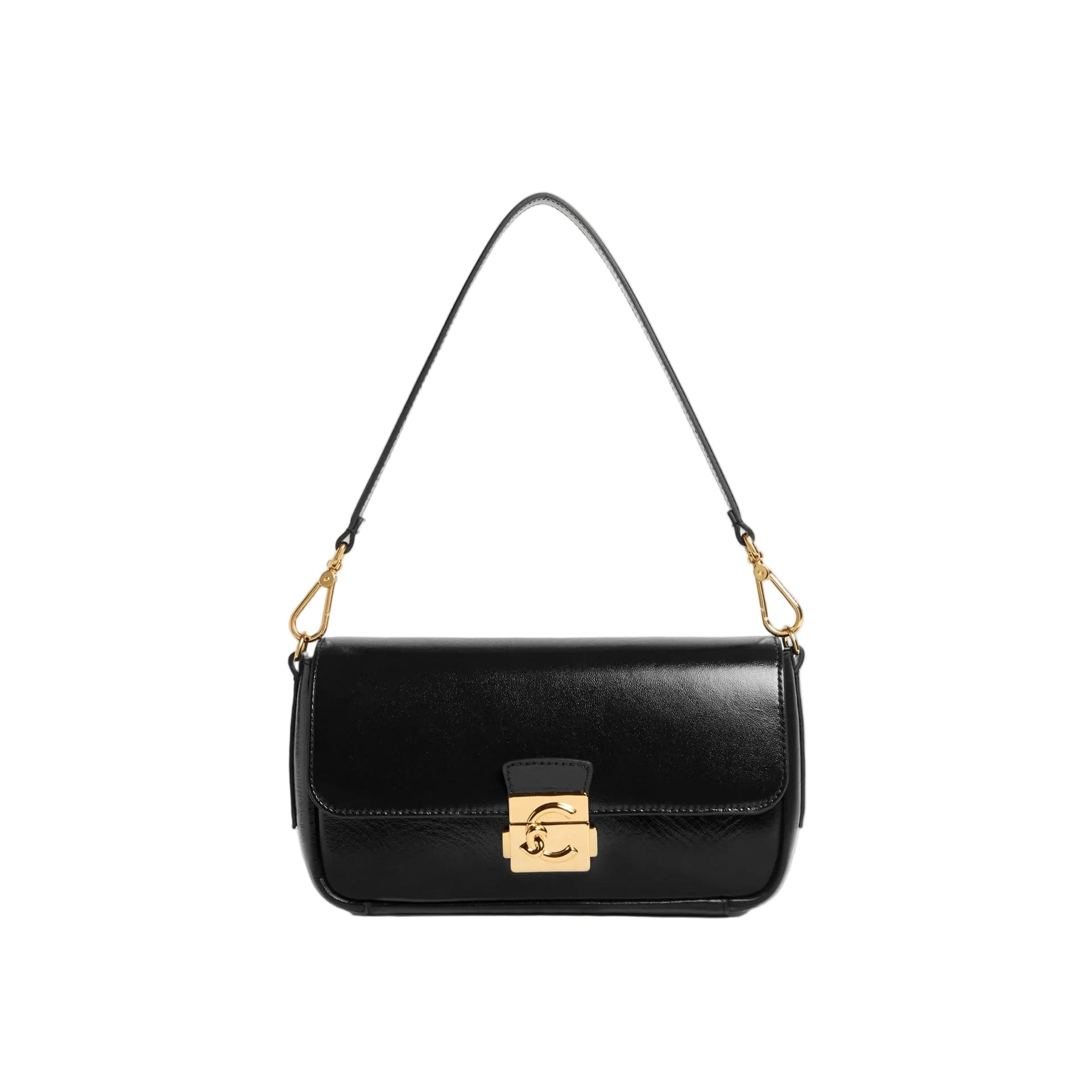 Coccinelle Sac à Bandoulière en Cuir Femme Noir Logo