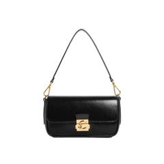 Coccinelle Τσάντα Χιαστί Βάση Δέρμα Γυναίκα Μαύρη Λογότυπο