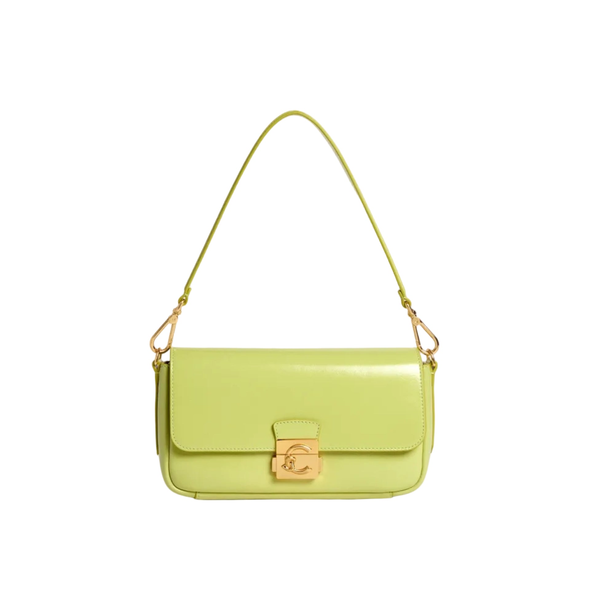 Coccinelle Sac à Bandoulière en Cuir Femme Vert Logo