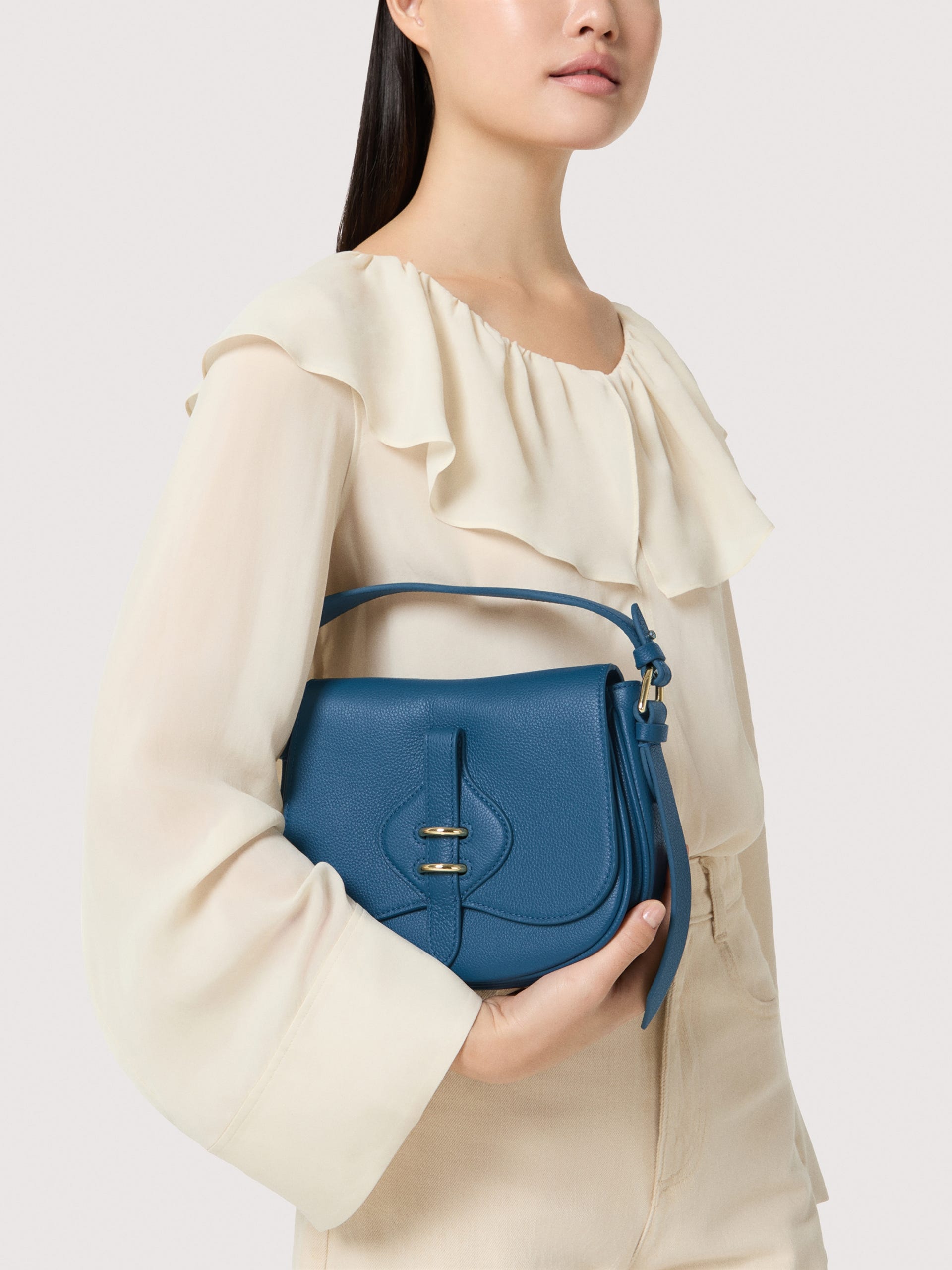 Coccinelle Borsa a Tracolla Pelle Donna Nera Logo Borse nero - vista 3