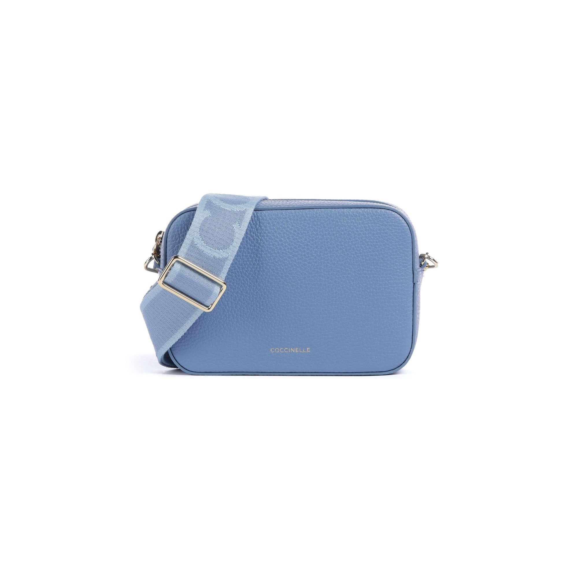 COCCINELLE Borsa Donna a Tracolla Blu, In Vera Pelle, Tebe Mini