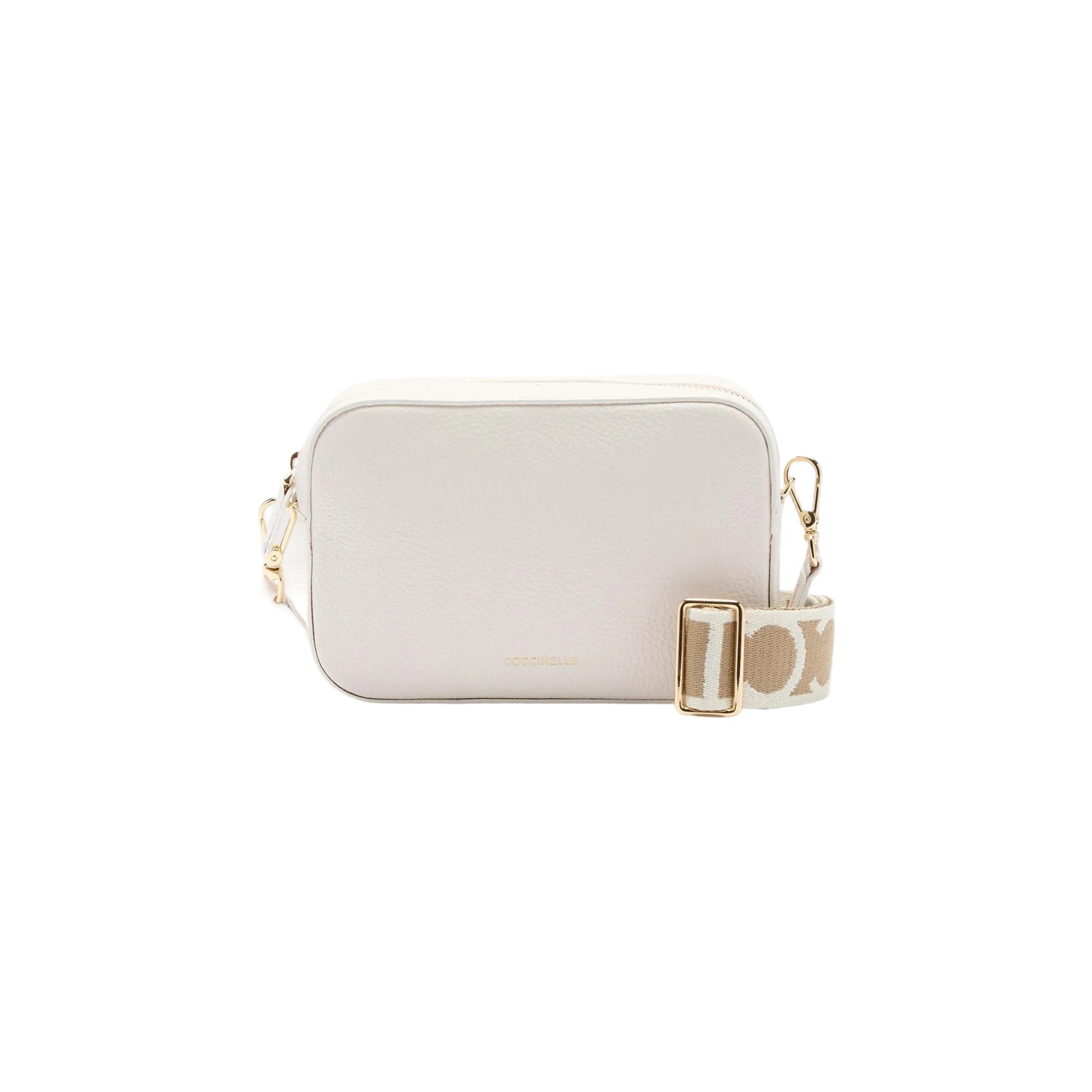 Bolso de Mujer Blanco, Bandolera de Piel Genuina, Tebe Mini
