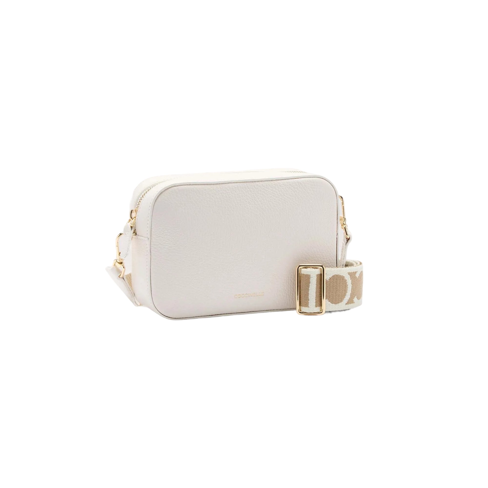 Bolso de Mujer Blanco, Bandolera de Piel Genuina, Tebe Mini