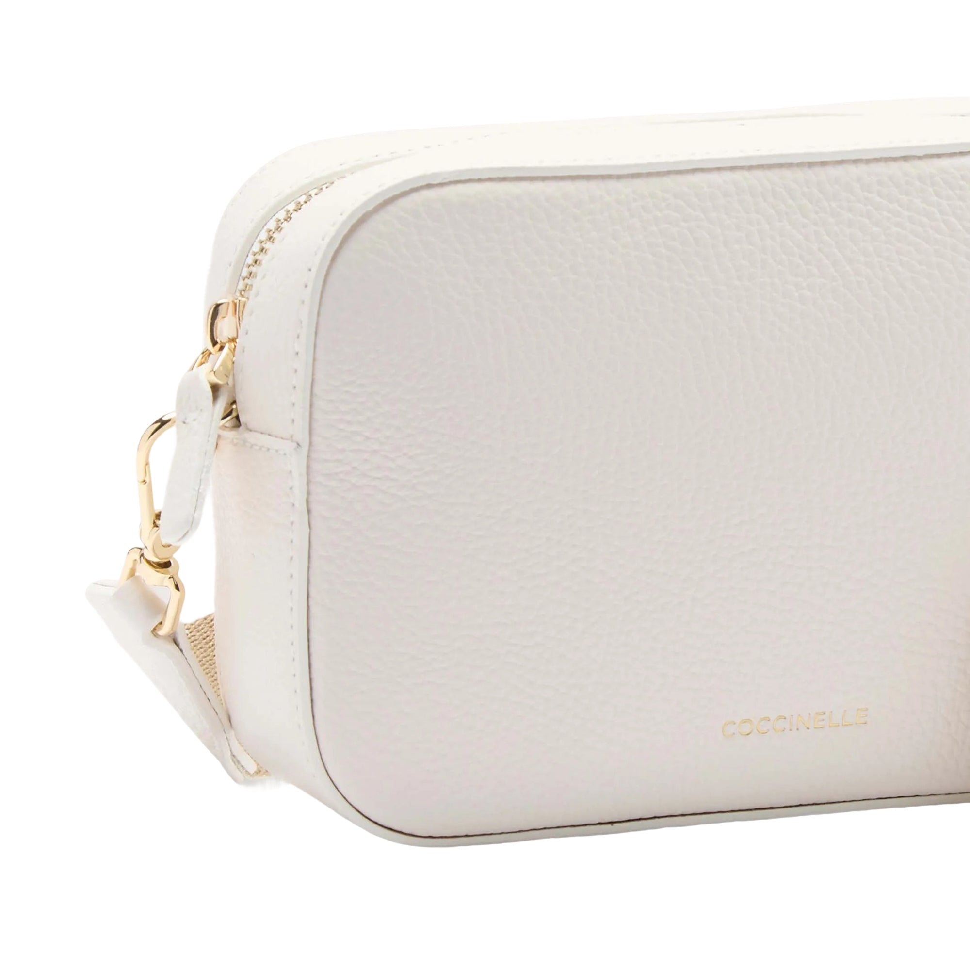Bolso de Mujer Blanco, Bandolera de Piel Genuina, Tebe Mini