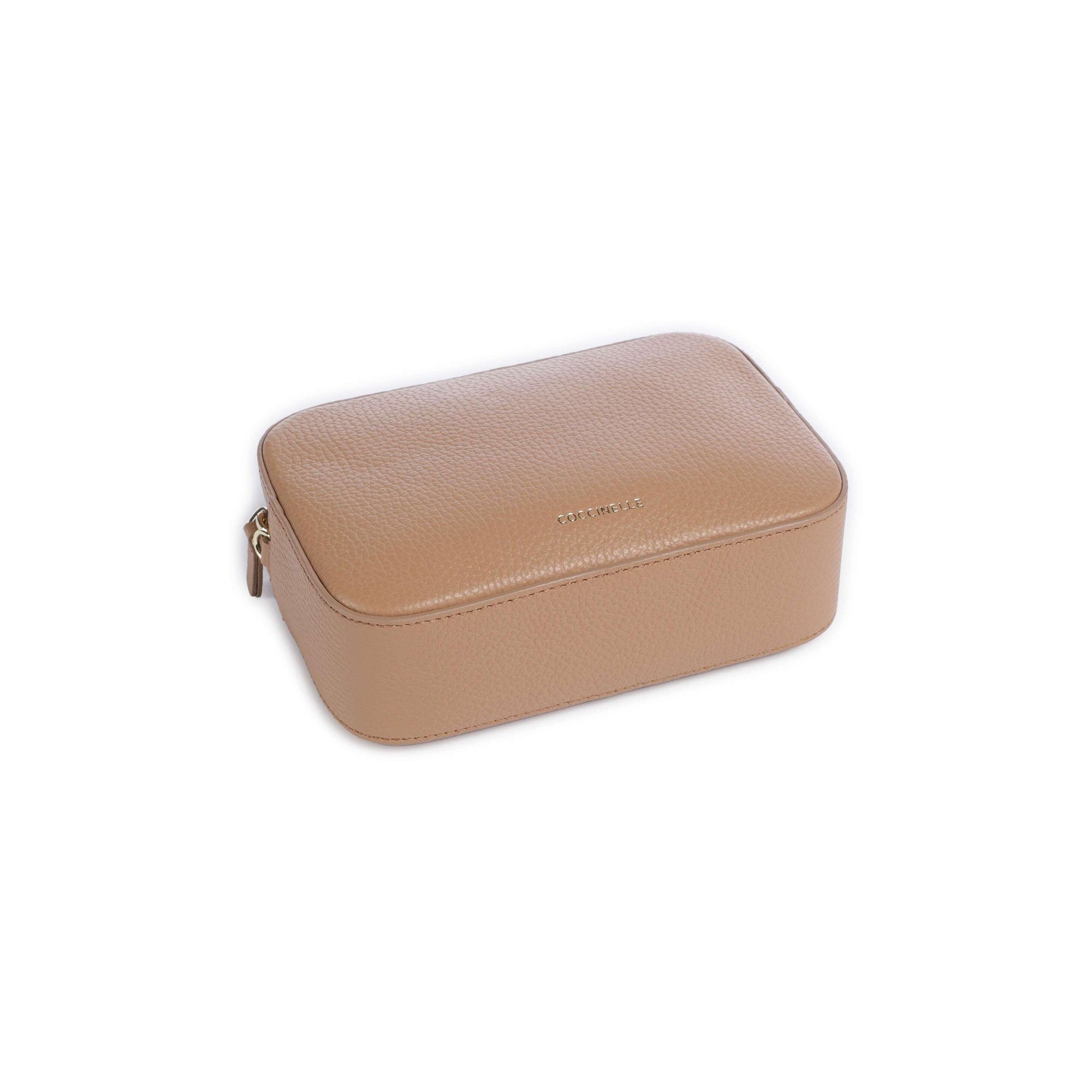 Sac à bandoulière pour femme COCCINELLE Marron, En Cuir Véritable, Tebe Mini