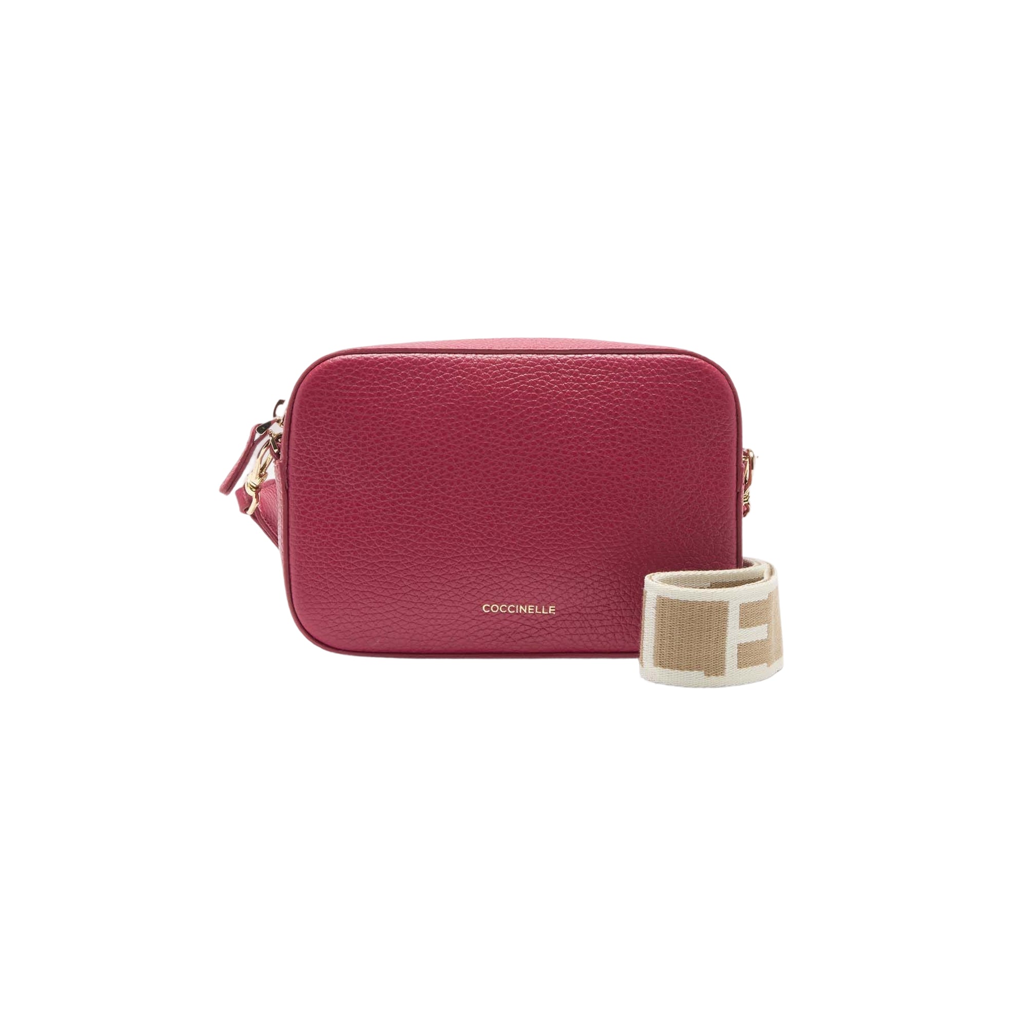COCCINELLE Borsa Donna a Tracolla Rossa, In Vera Pelle, Tebe Mini