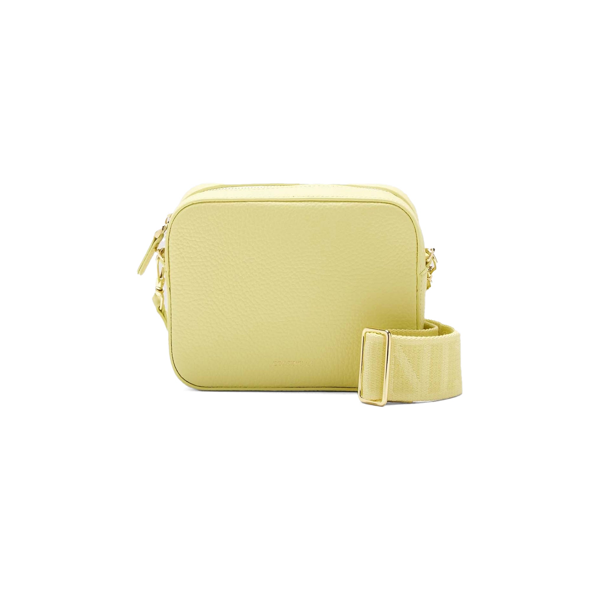 Bolso de Mujer Coccinelle Amarillo con Bandolera, de Cuero Genuino, Tebe Grande