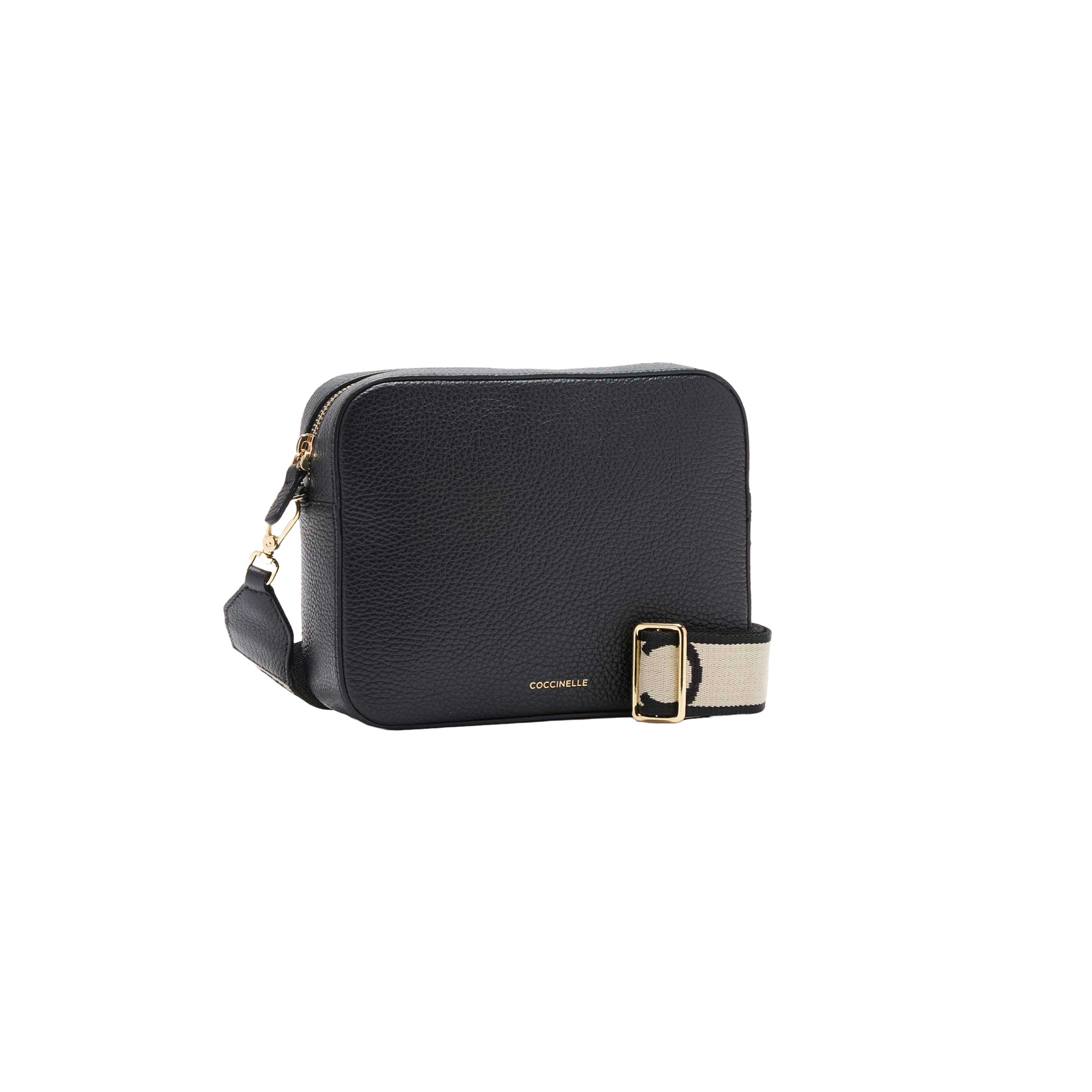 COCCINELLE Borsa Donna a Tracolla Nera, In Vera Pelle, Tebe Large