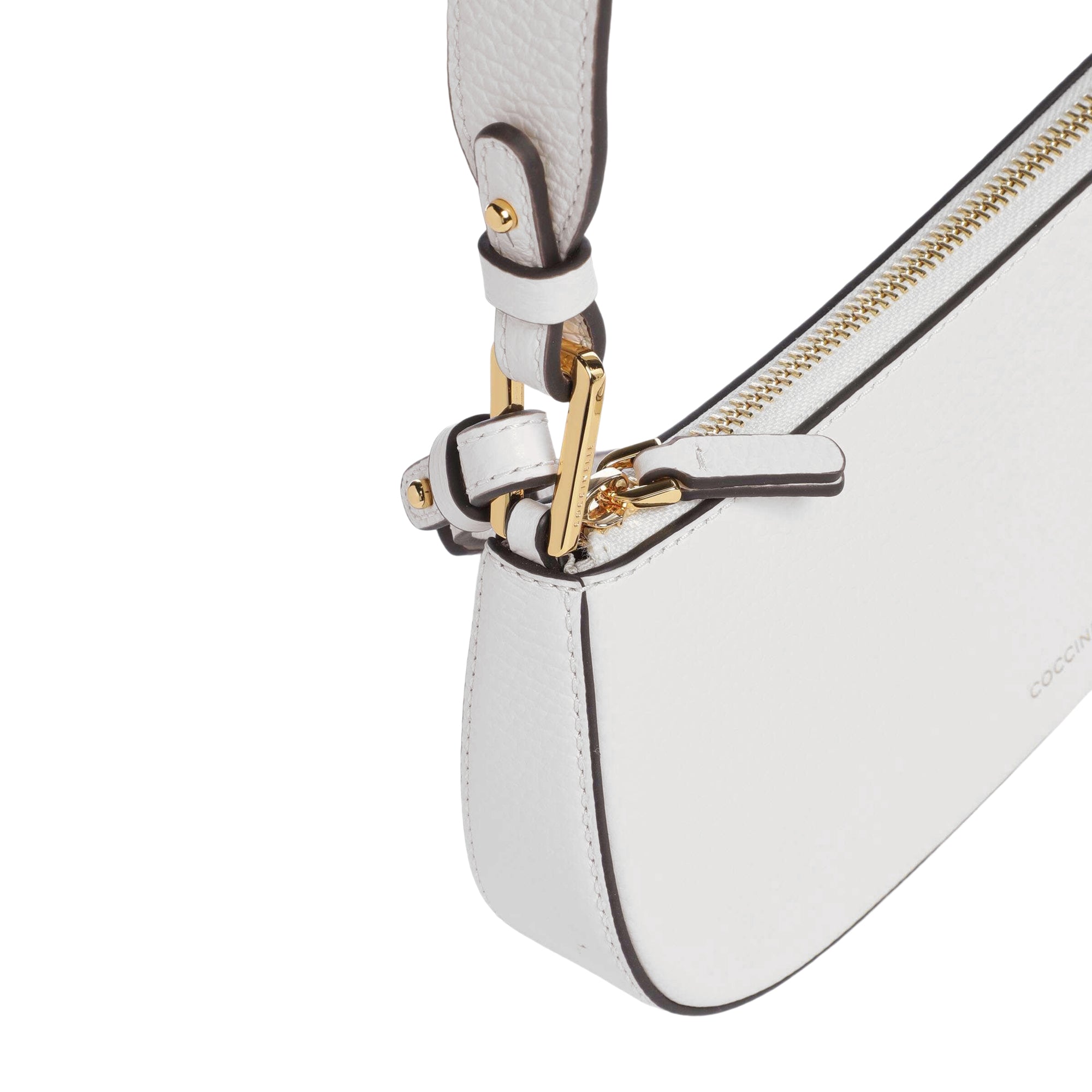 COCCINELLE Borsa Donna Hobo a Spalla Bianca, In Vera Pelle, Merveille