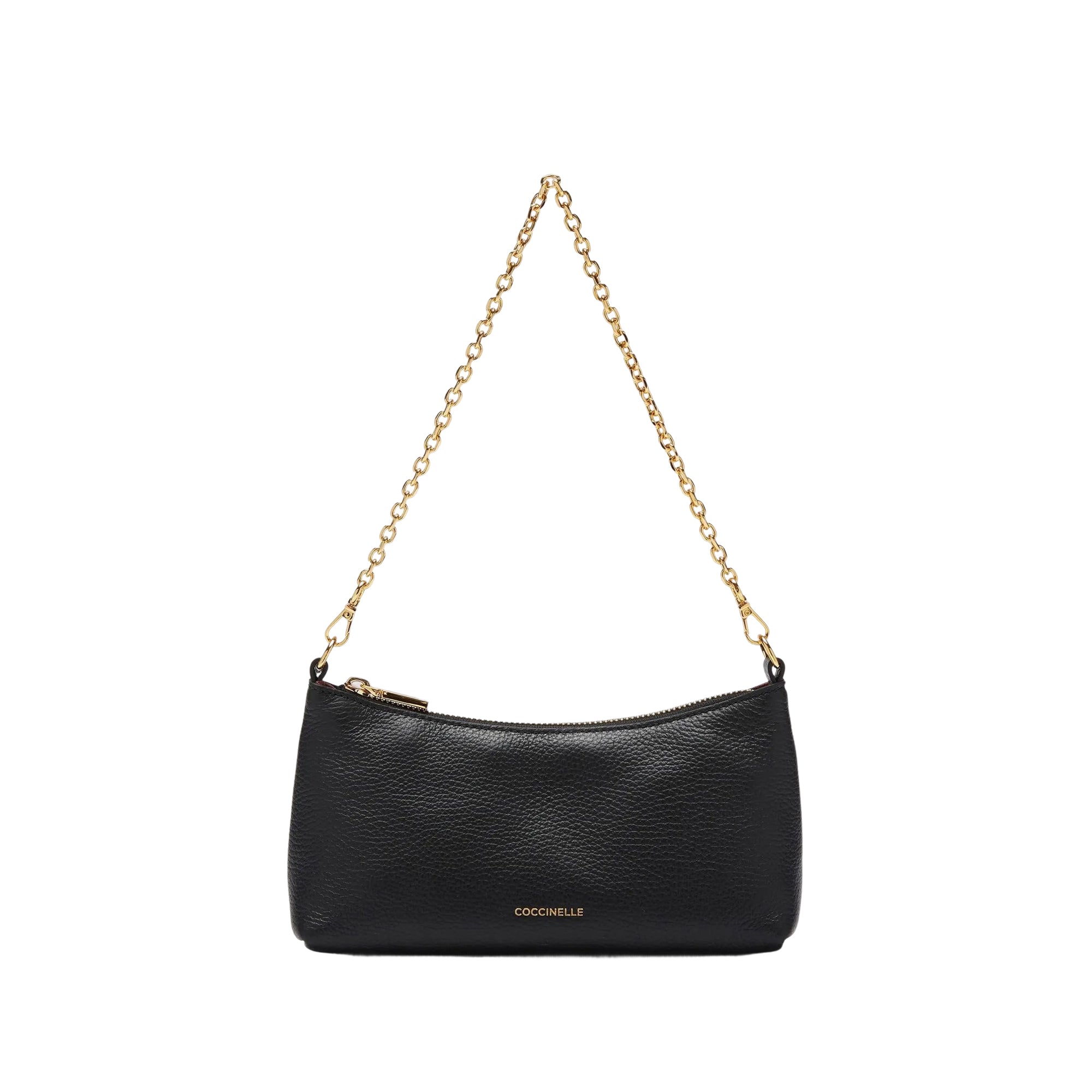 COCCINELLE Borsa Donna Nera con Catena e Tracolla Regolabile, In Vera