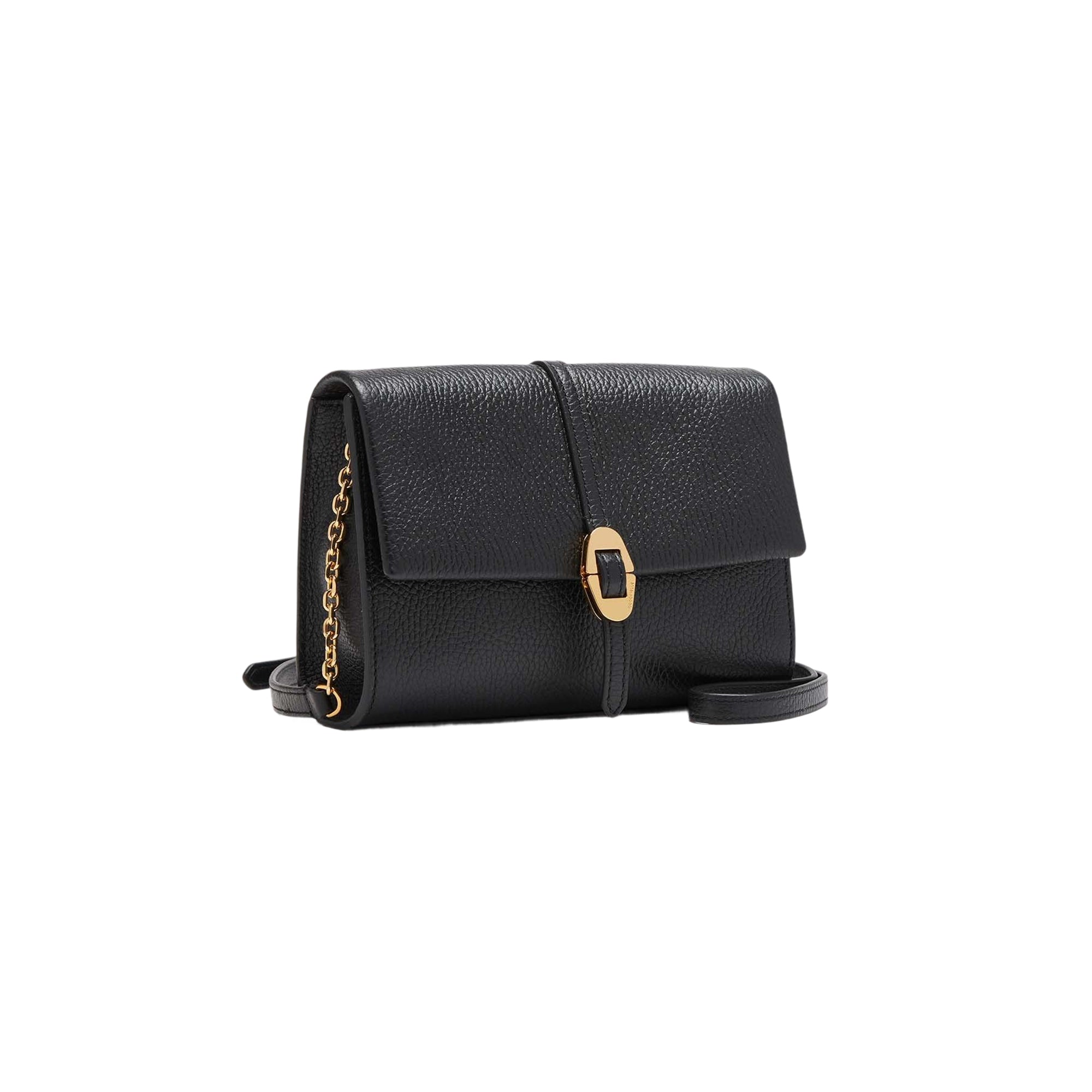 COCCINELLE Borsa Donna a Tracolla Nera, In Vera Pelle, Dorian Mini