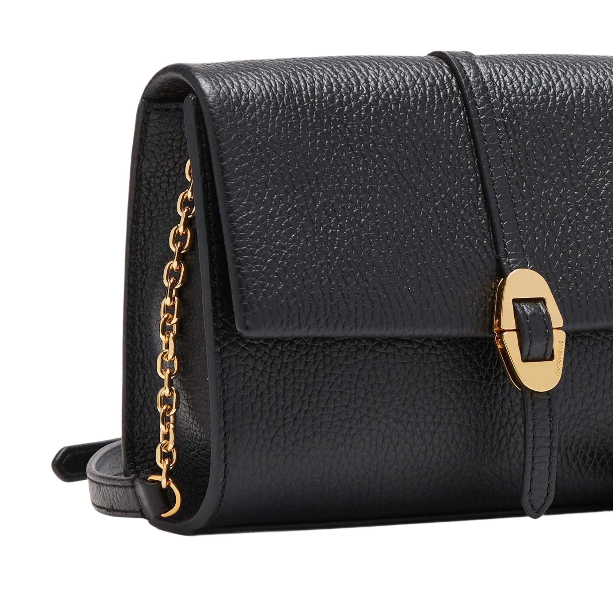 COCCINELLE Borsa Donna a Tracolla Nera, In Vera Pelle, Dorian Mini