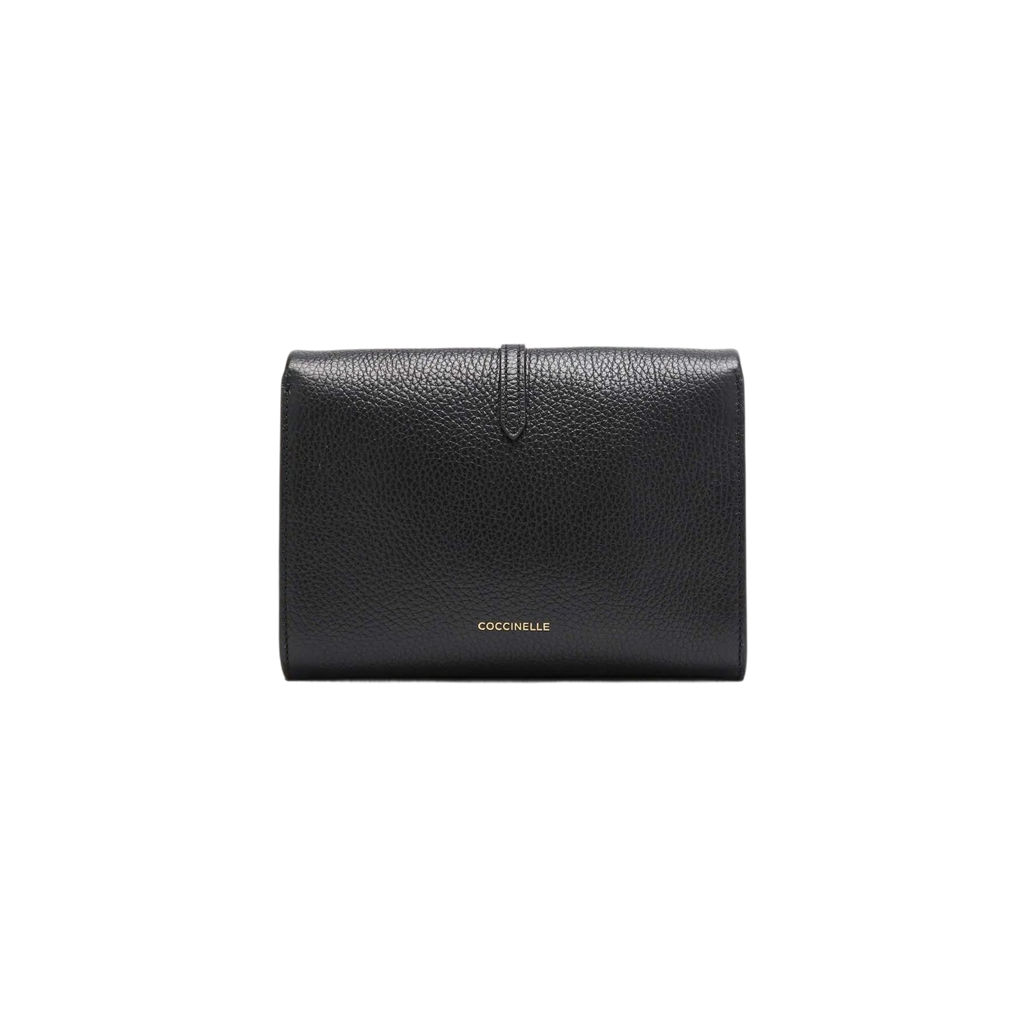 COCCINELLE Borsa Donna a Tracolla Nera, In Vera Pelle, Dorian Mini