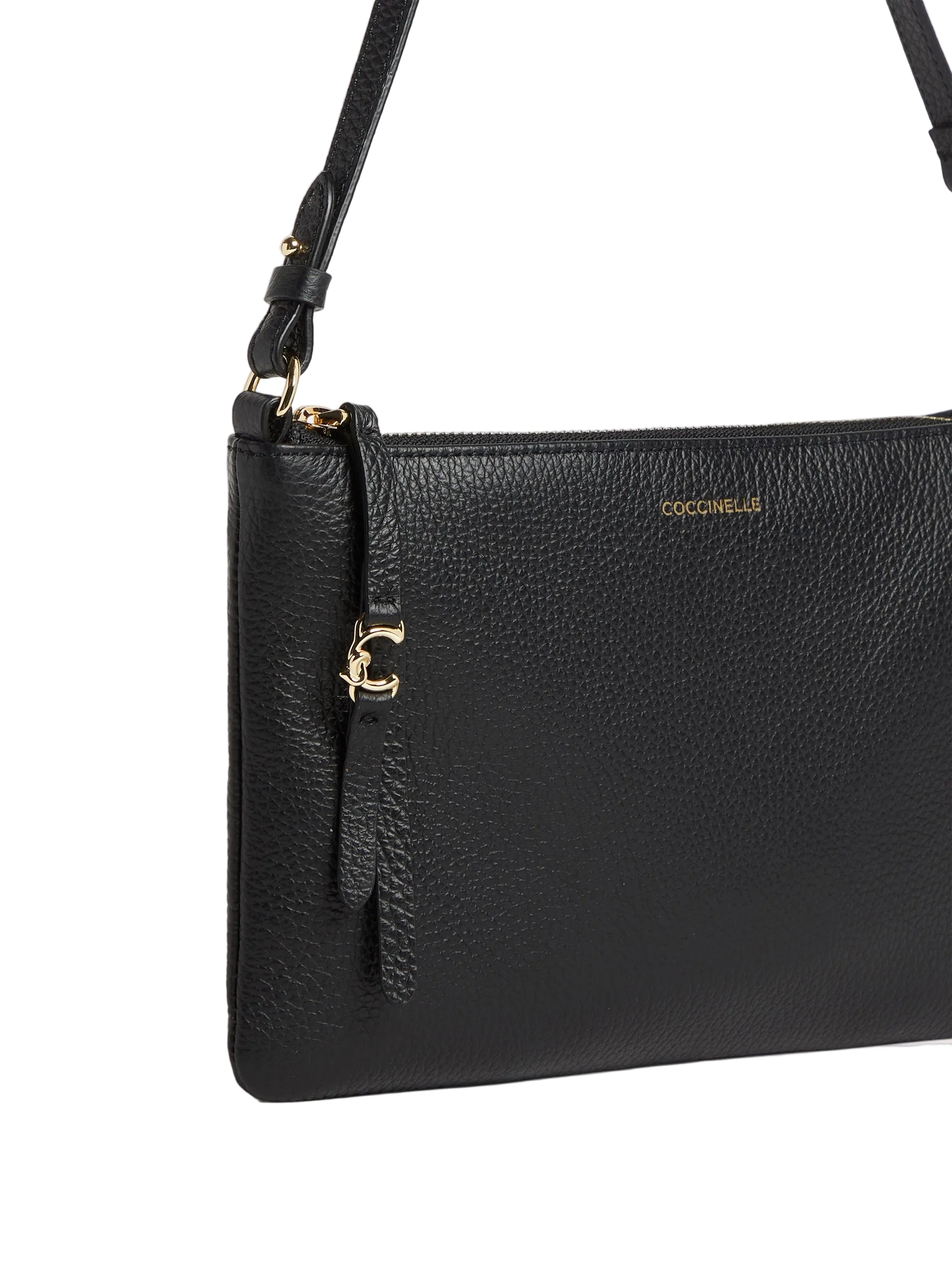 Coccinelle Borsa a Spalla Pelle Donna Nera Logo Borse nero - vista 5