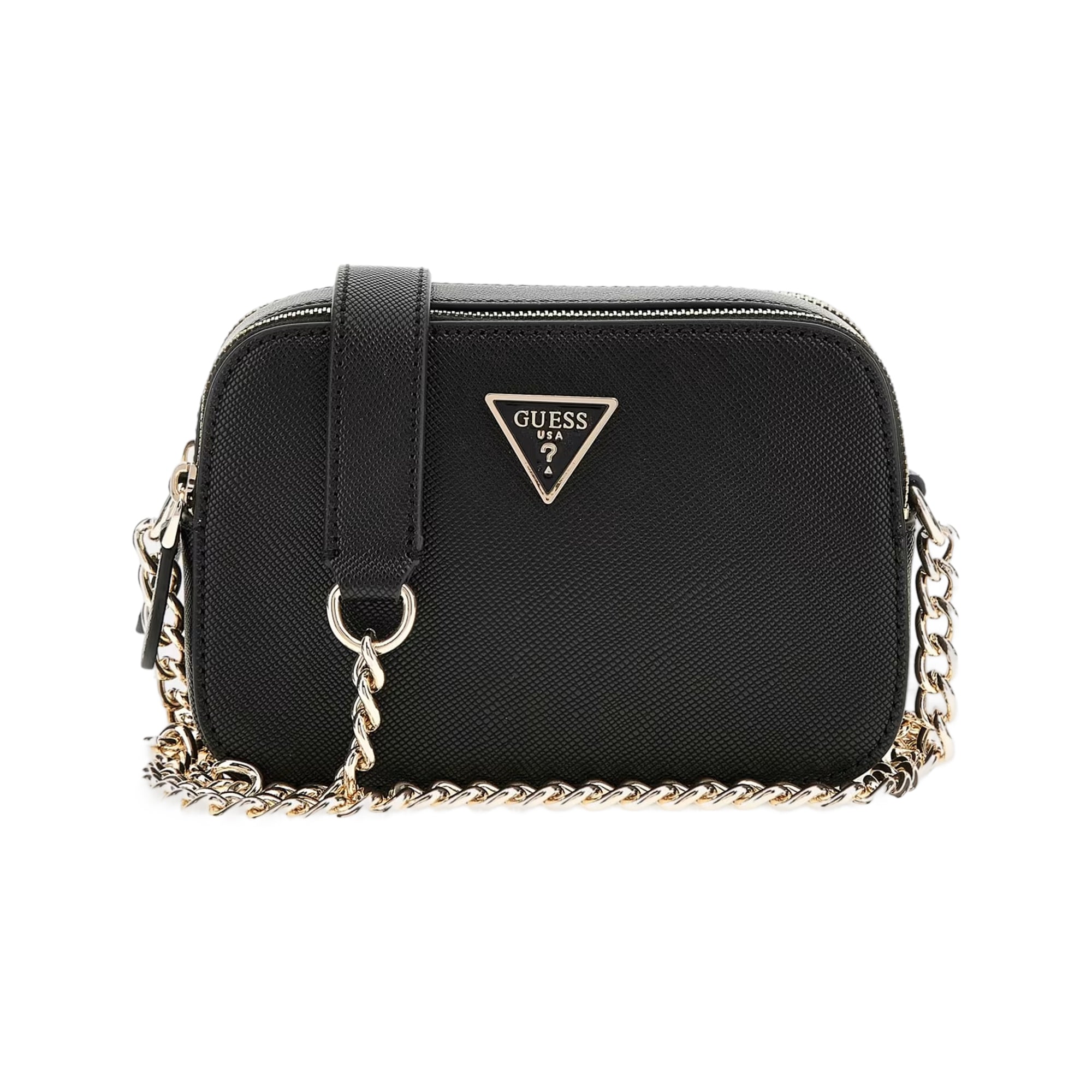 Borsa Donna a Tracolla Noelle Saffiano Guess con Catena e Logo