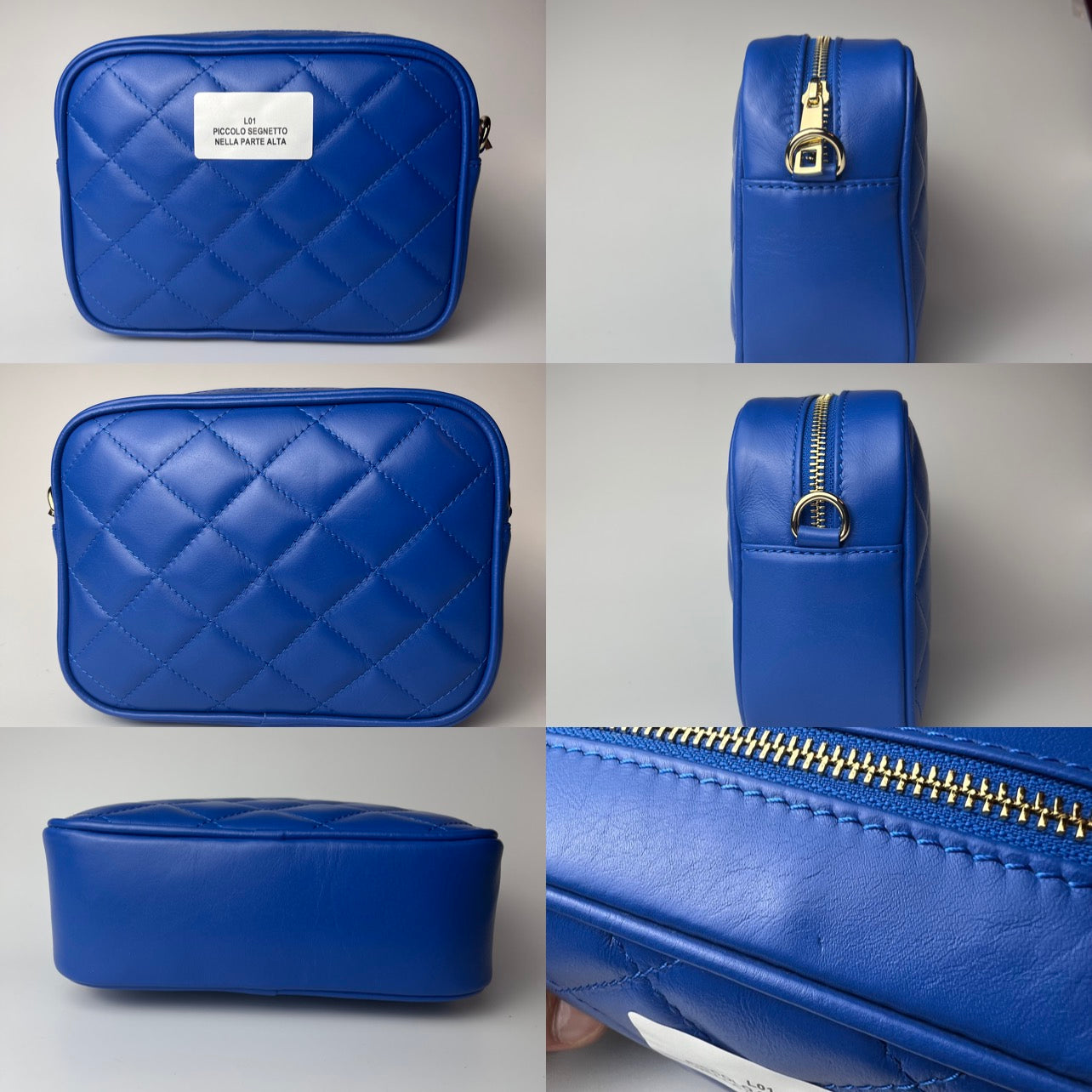 Bolso de Mano para Mujer con Correa, En Cuero Auténtico Suave, Hecho en Italia, Modelo Ada