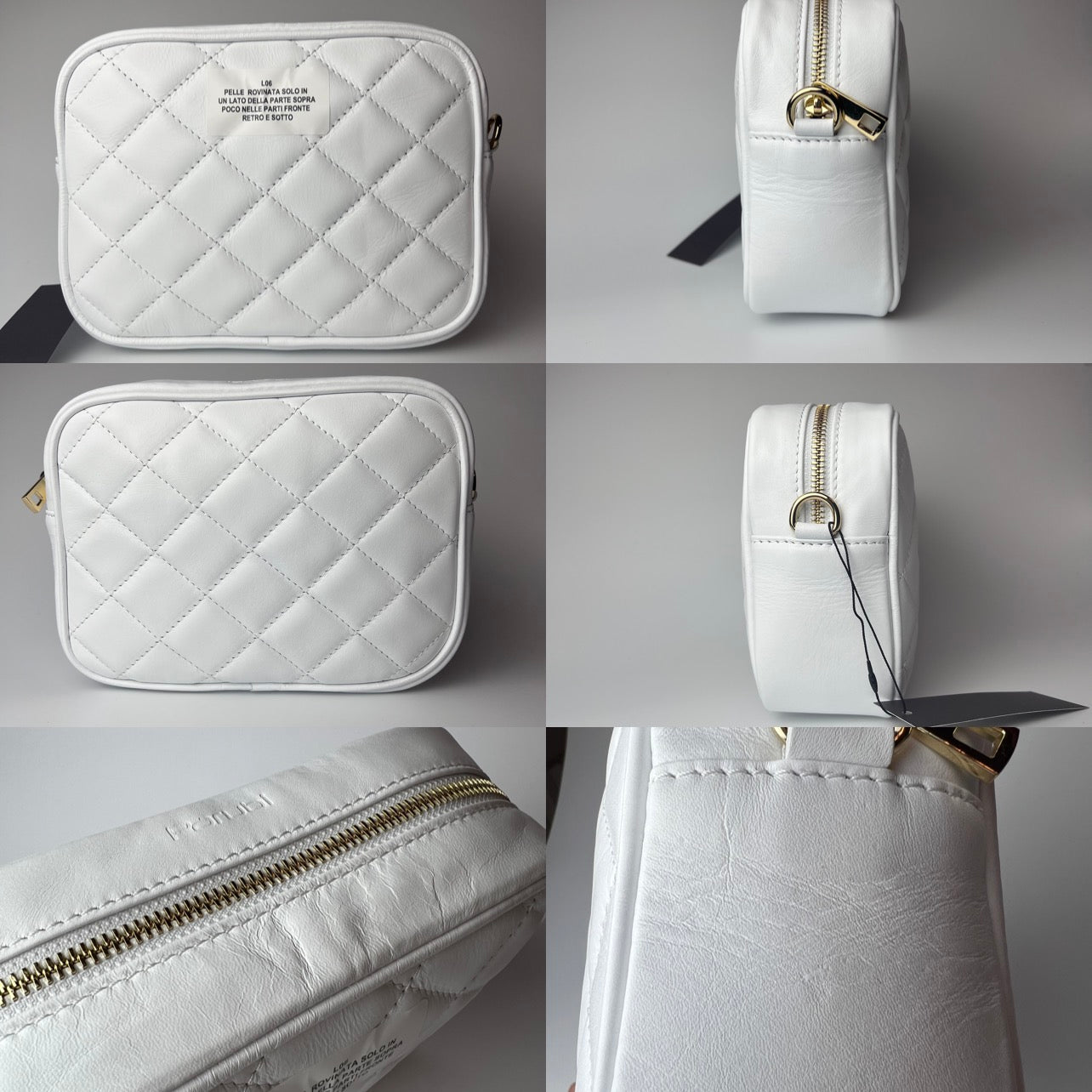 Bolso de Mano para Mujer con Correa, En Cuero Auténtico Suave, Hecho en Italia, Modelo Ada