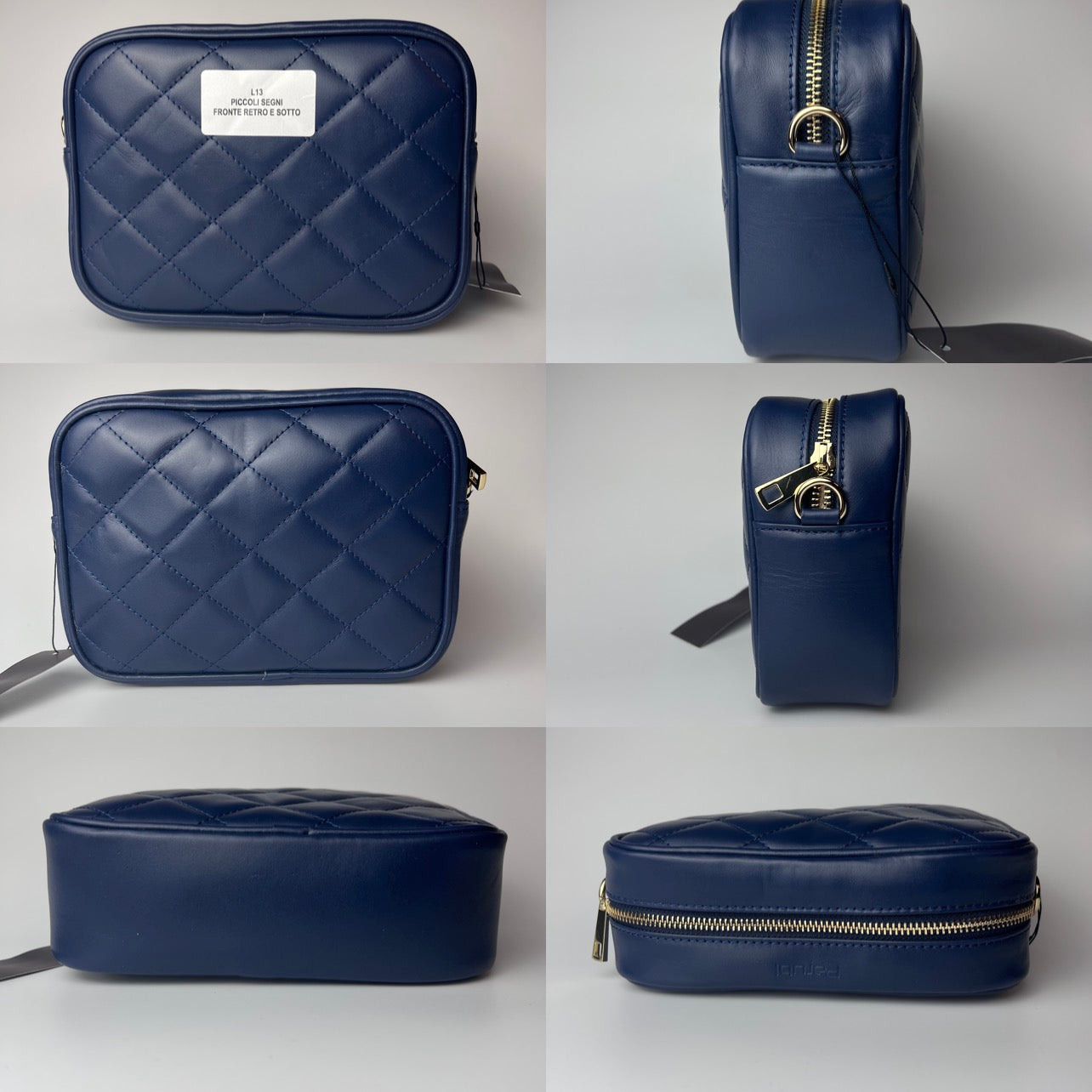 Bolso de Mano para Mujer con Correa, En Cuero Auténtico Suave, Hecho en Italia, Modelo Ada