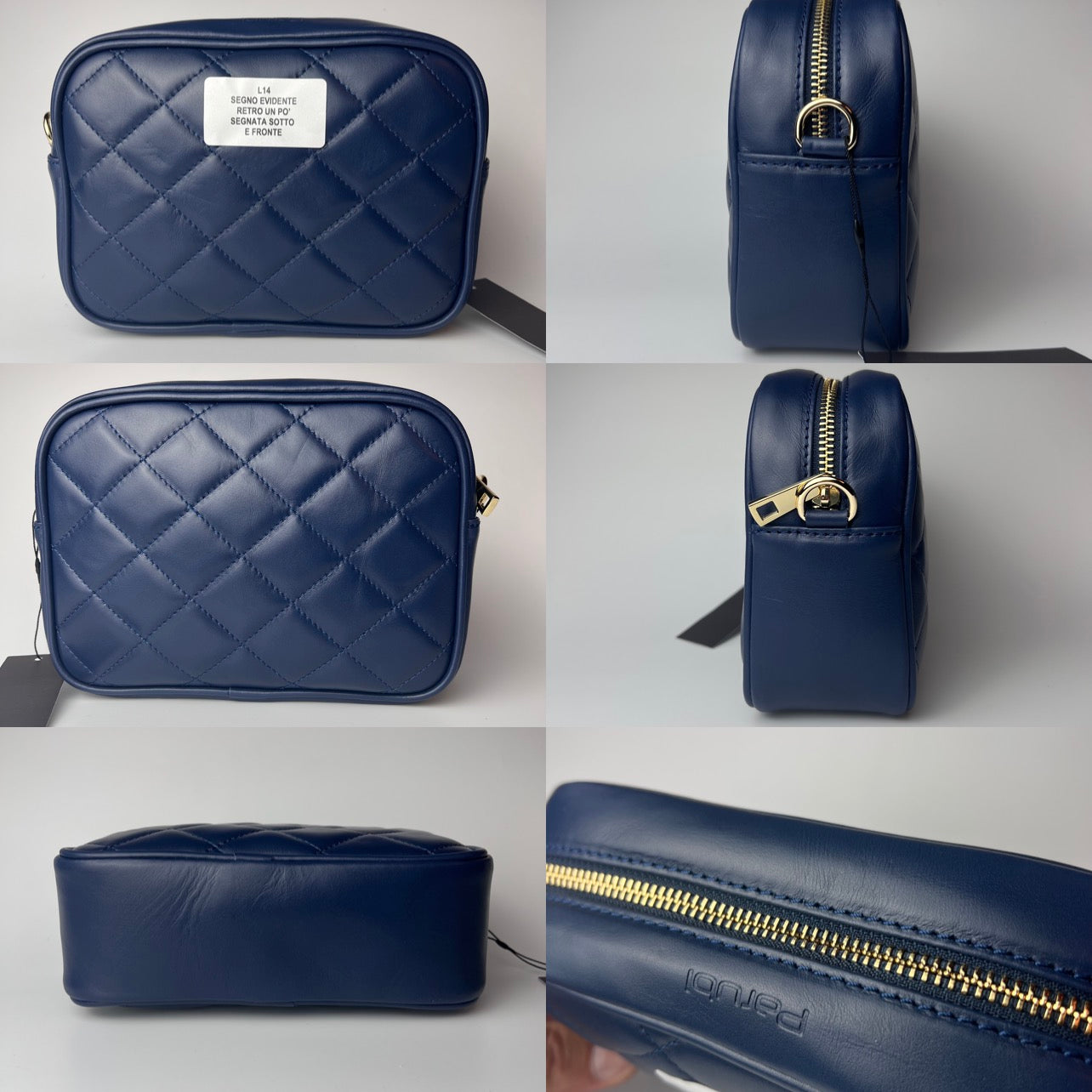 Bolso de Mano para Mujer con Correa, En Cuero Auténtico Suave, Hecho en Italia, Modelo Ada
