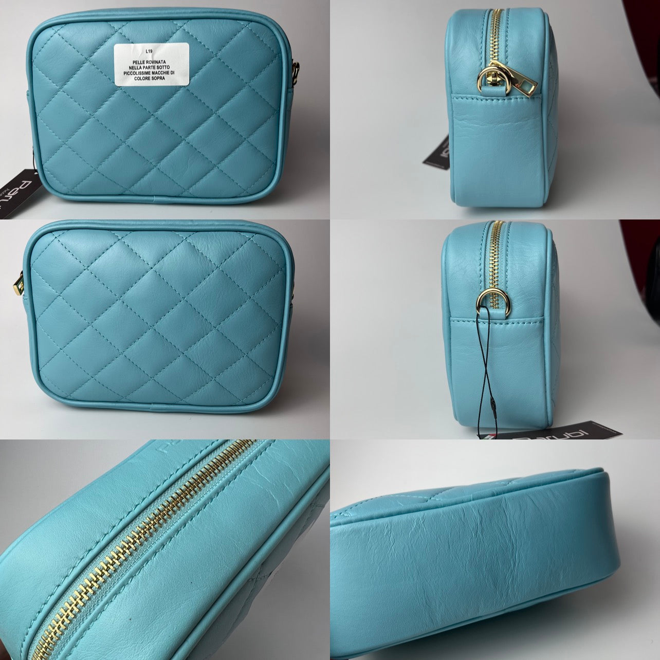 Bolso de Mano para Mujer con Correa, En Cuero Auténtico Suave, Hecho en Italia, Modelo Ada