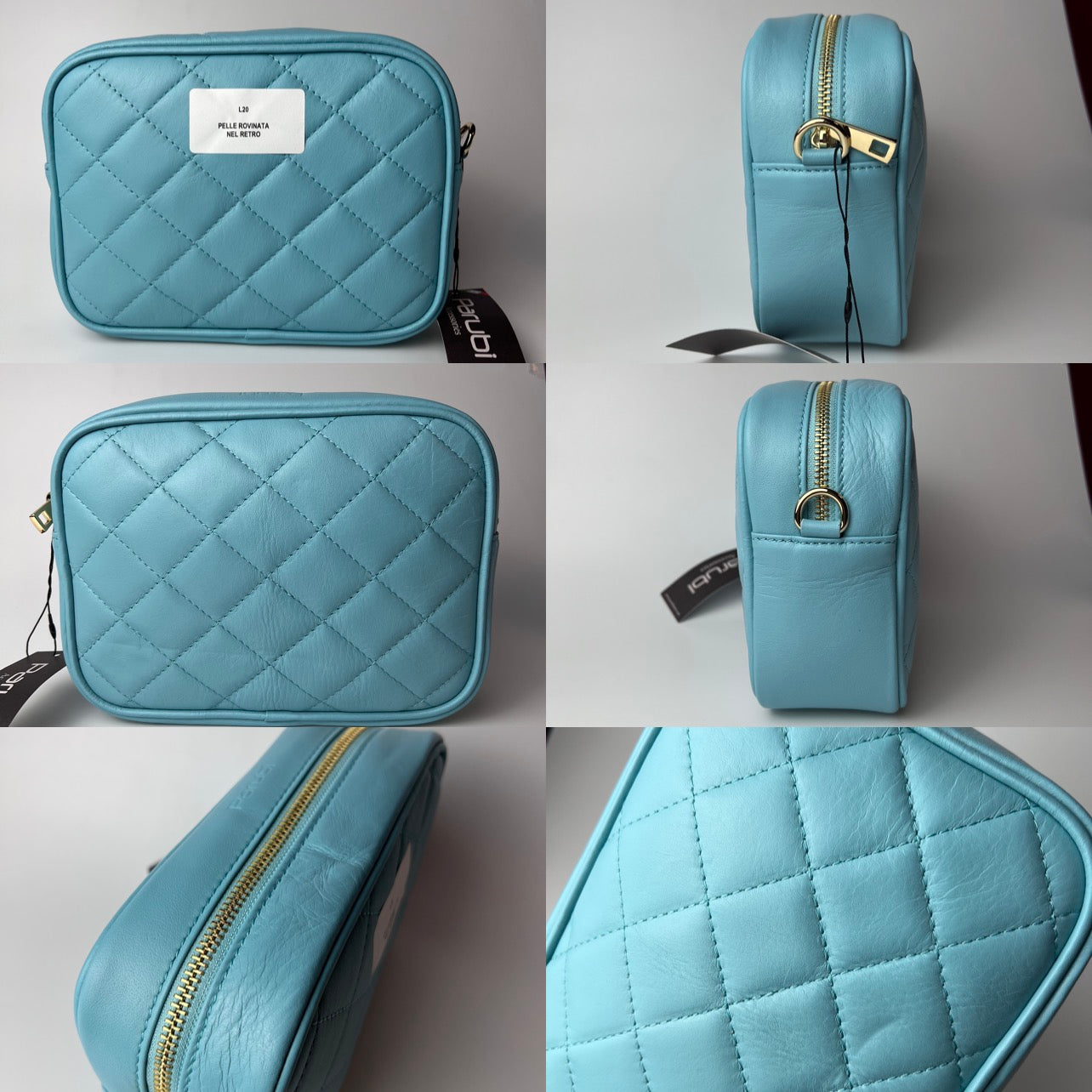 Bolso de Mano para Mujer con Correa, En Cuero Auténtico Suave, Hecho en Italia, Modelo Ada