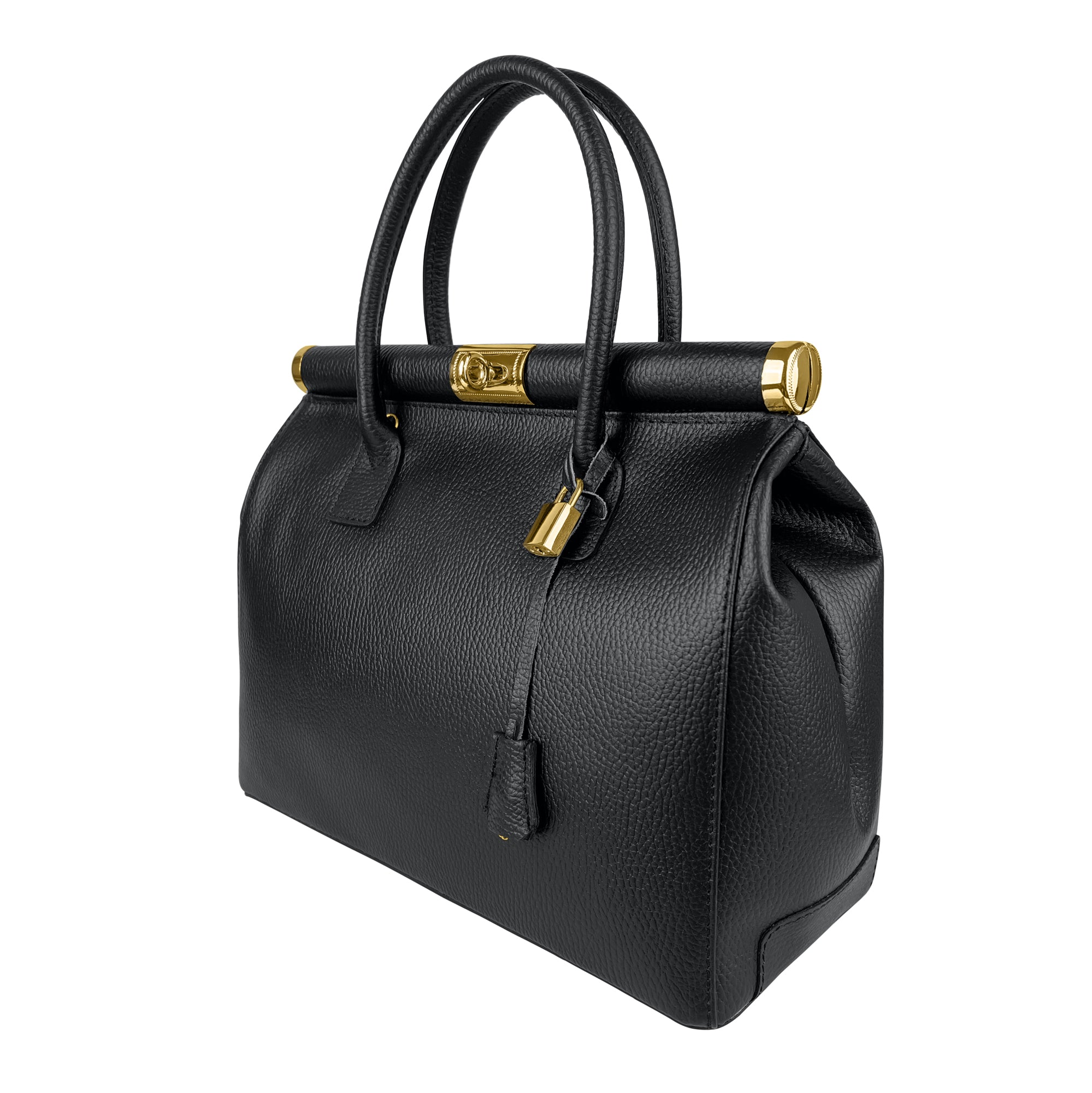 Borsa Donna a Mano con Tracolla, In Vera Pelle Morbida, Made in Italy, Modello Matilde