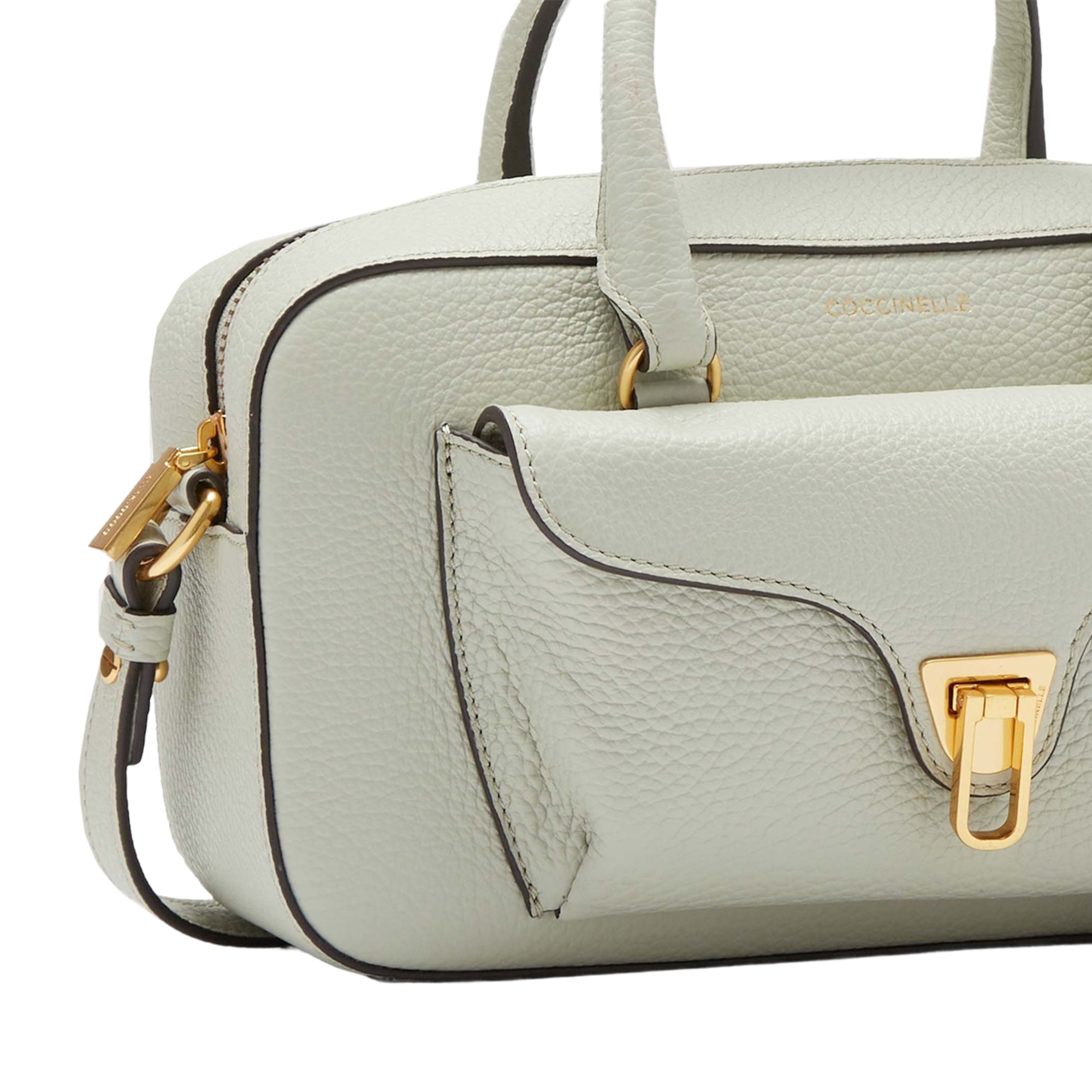 COCCINELLE Handtasche für Damen mit Schultergurt in Grün, aus echtem Leder, Beat Soft Medium