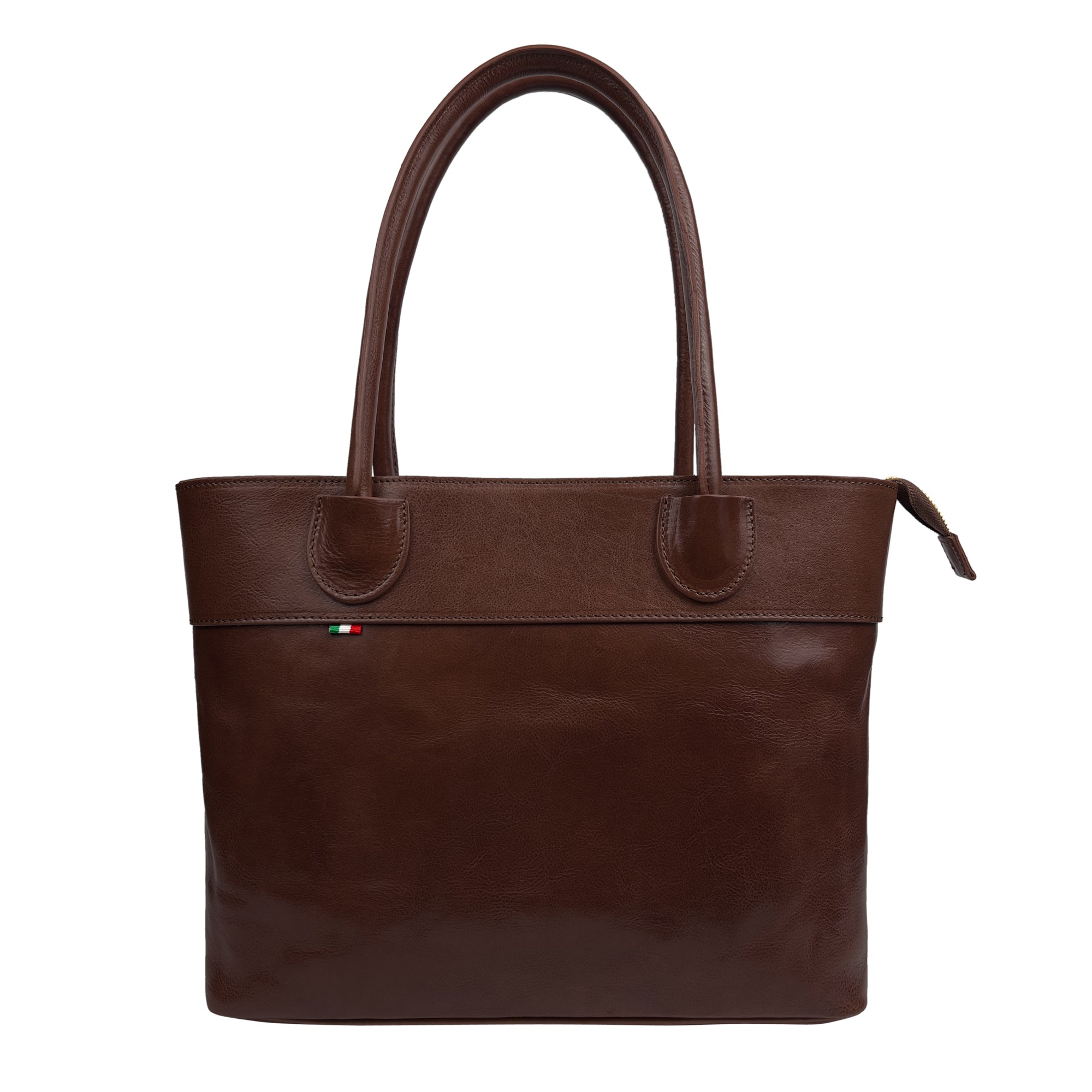 Borsa Donna a Spalla, In Vera Pelle, Made in Italy, Modello Mirta Testa di Moro