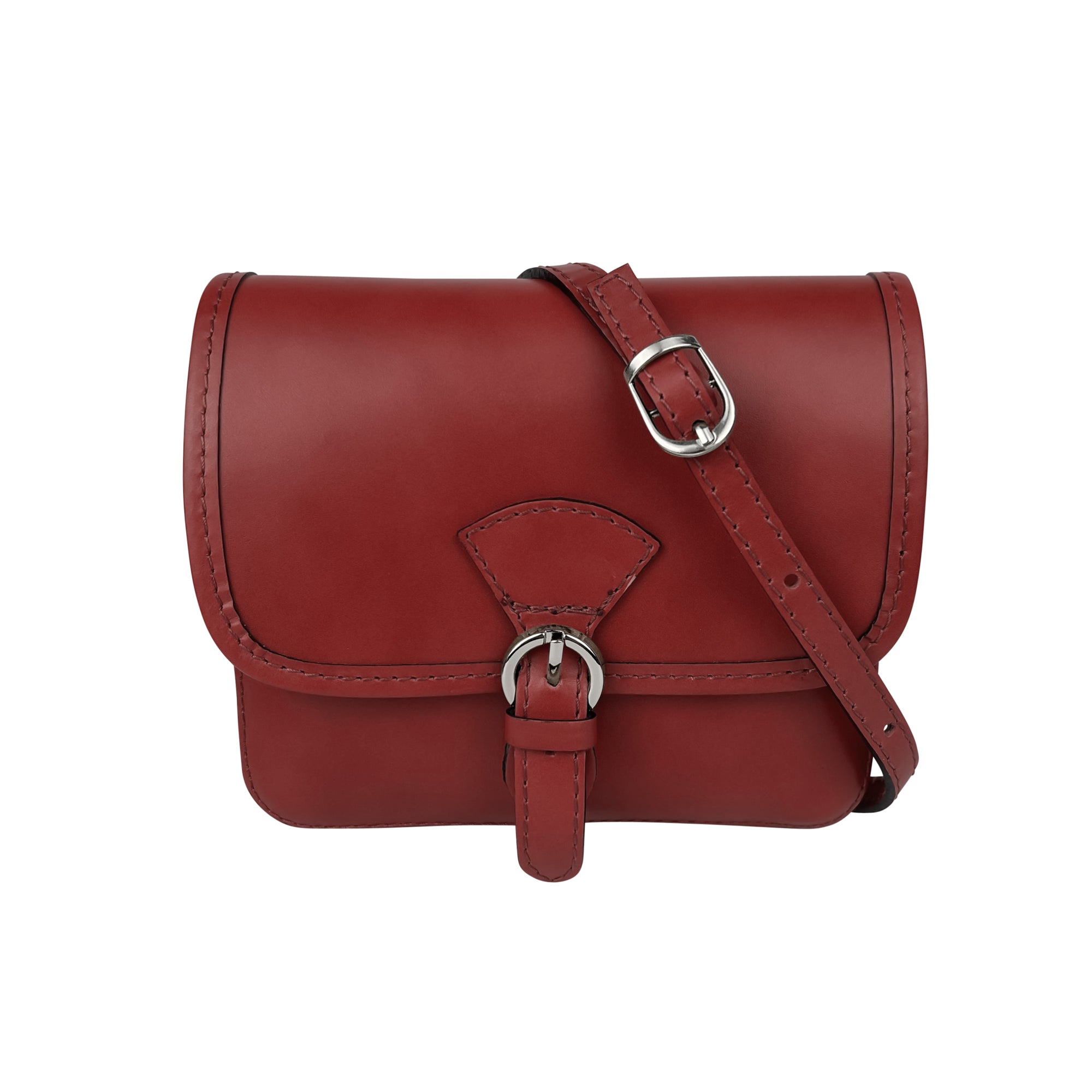 Borsa Donna a tracolla, In Vera Pelle, Made in Italy, Modello Agata Rosso
