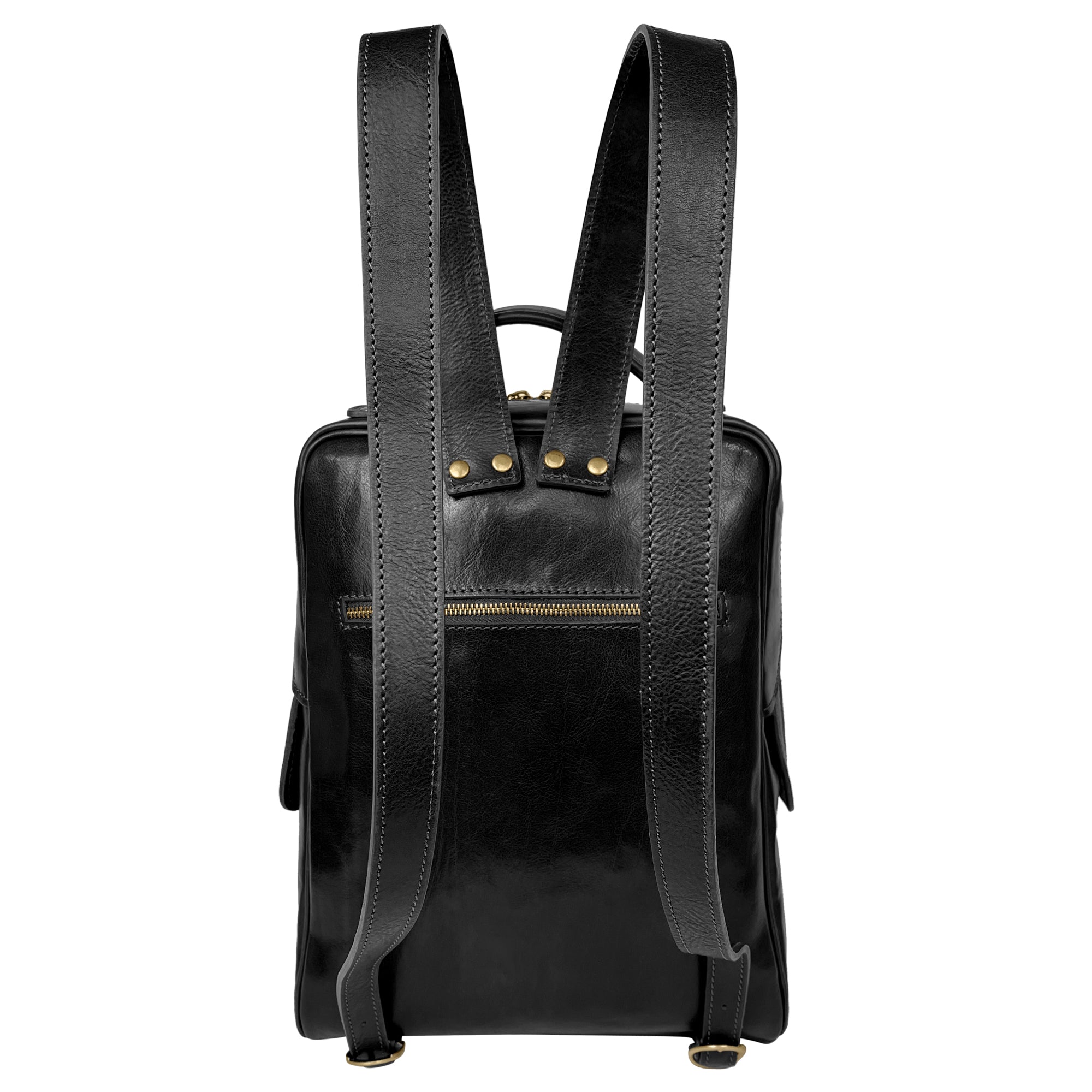 Zaino Unisex Donna e Uomo, In Vera Pelle, Made in Italy, Modello Augusto Parubi Borse - vista 4