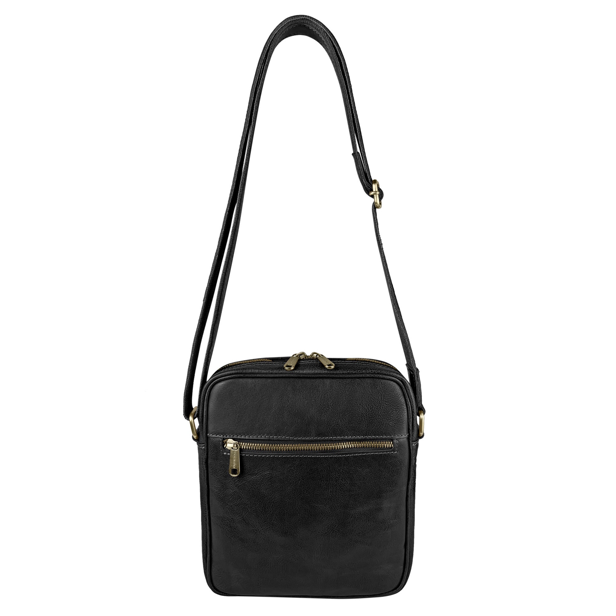 Borsello Uomo, In Vera Pelle, Made in Italy, Modello Corsaro Nero